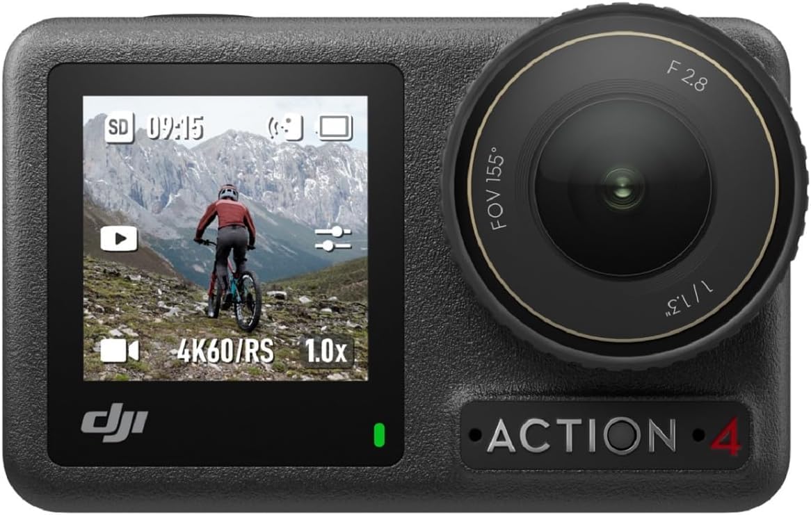 DJI Osmo Action 4 Pack Estándar: cámara de acción sumergible 4K/120 fps con un sensor de 1/1.3