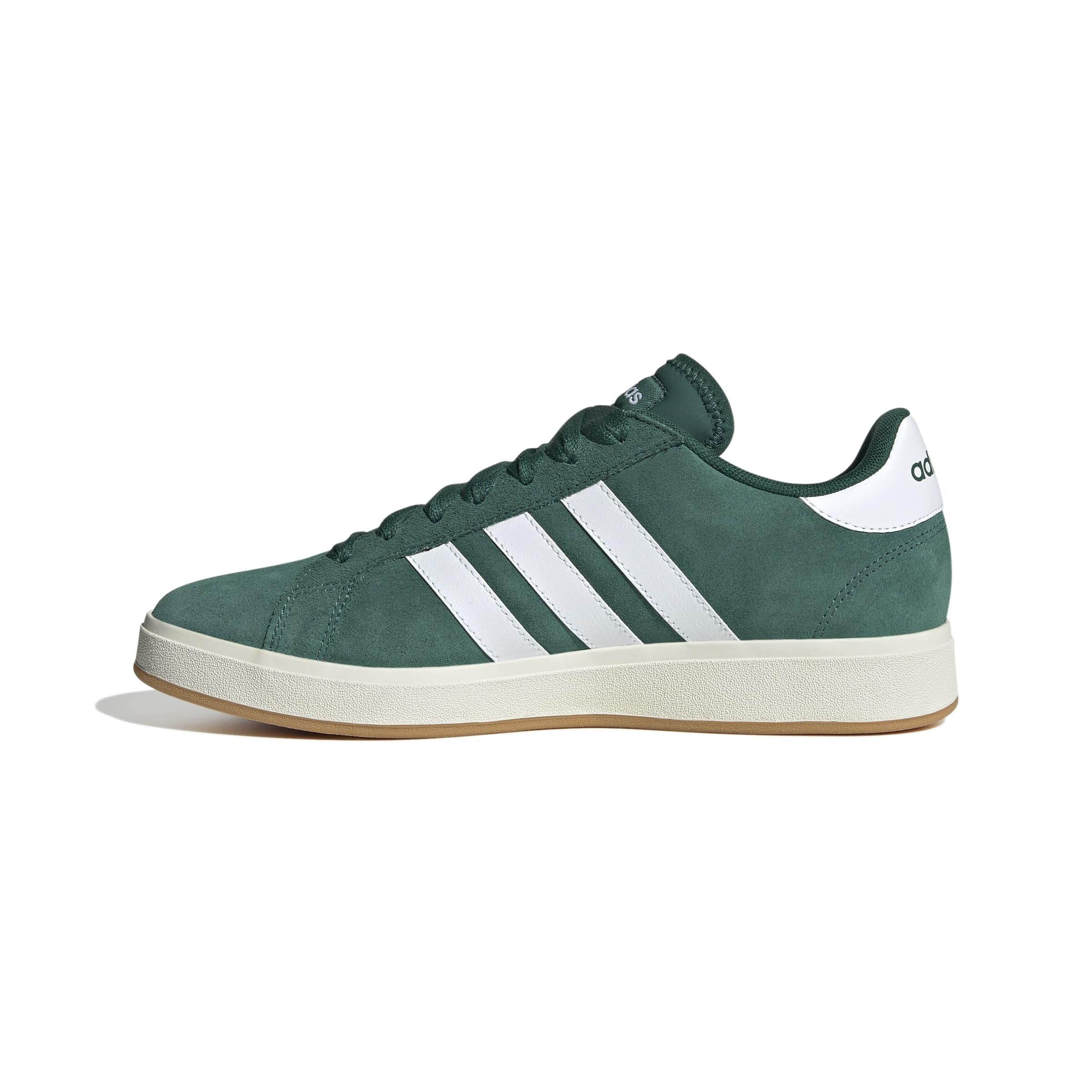 adidas Hombre Grand Court Base 00S Shoes, Collegiate Green/Cloud White/Gum, 43 1/3 EU