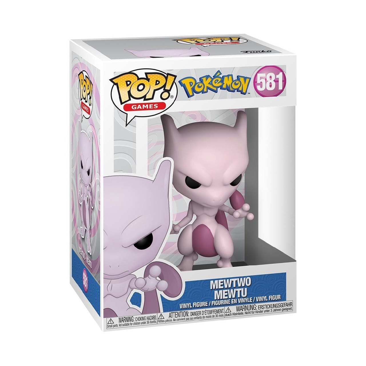 Funko Pop! Games: Pokemon, Mewtwo, Figura de Vinilo Coleccionable, Idea de Regalo Mercancia Ofici