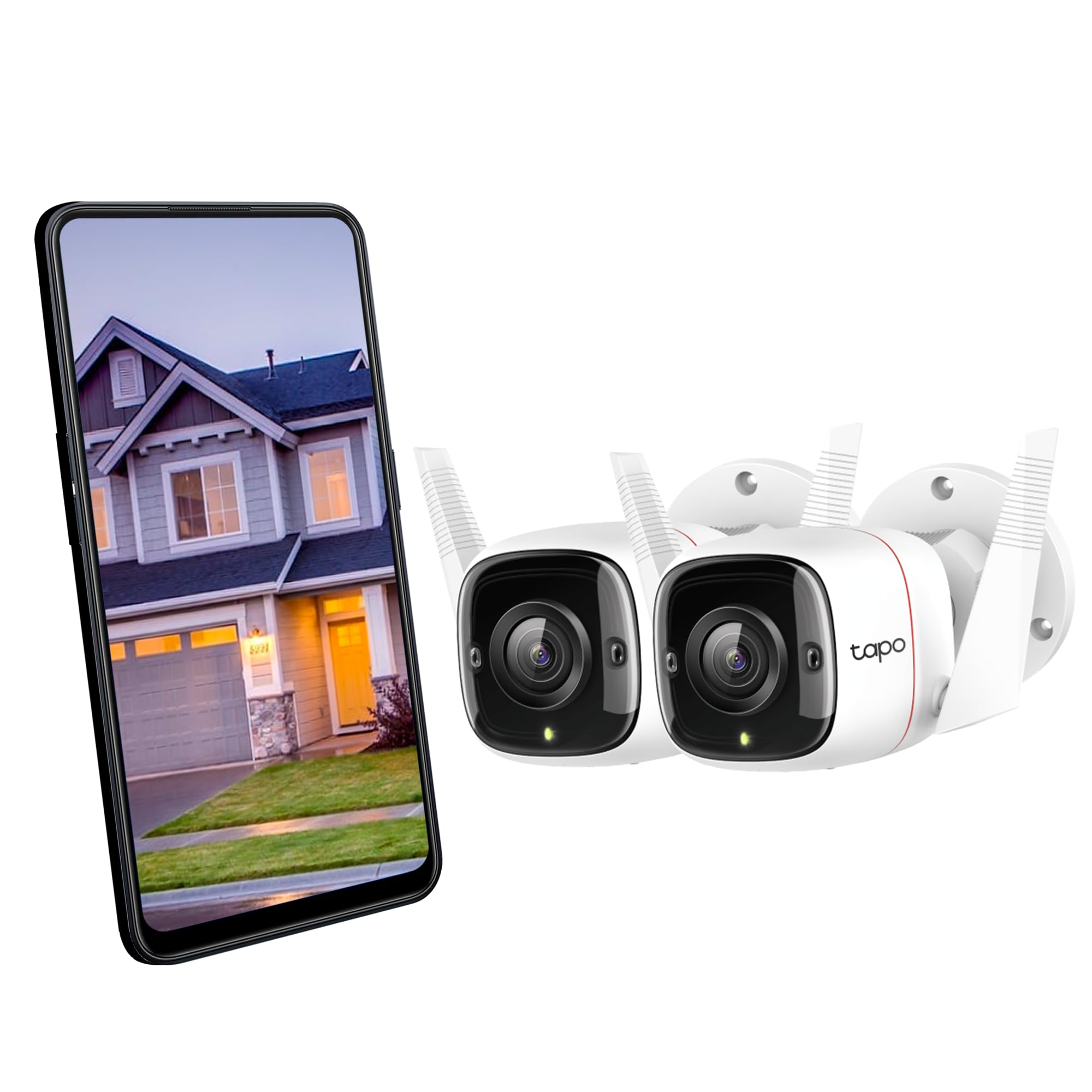 Tapo C310P2 - Camara Vigilancia WiFi Exterior Interior,Resolución 3MP, IP66 con Visión Nocturna