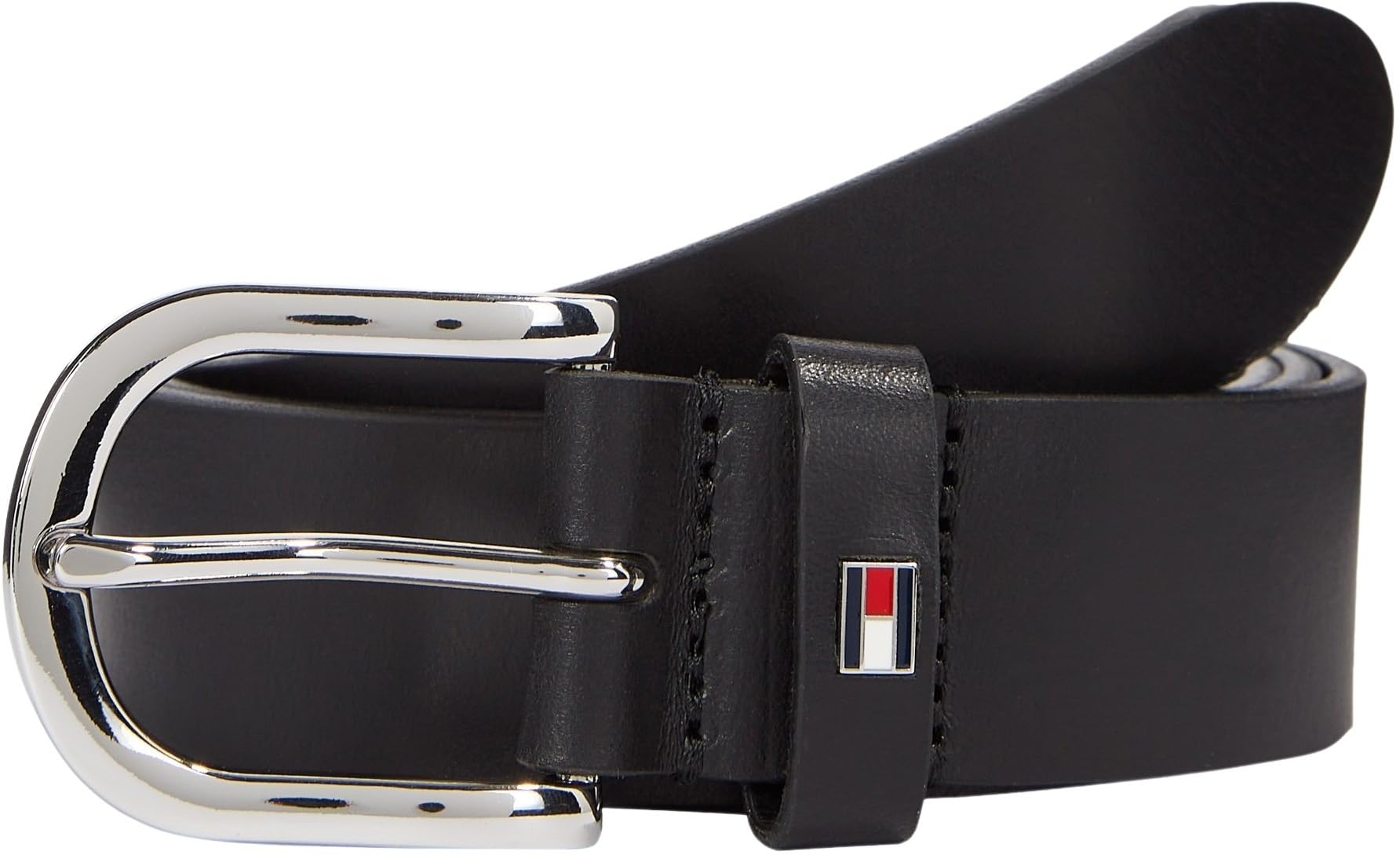 Tommy Hilfiger Cinturón Mujer New Danny Belt Cinturón de piel, Negro (Masters Black), 95 cm