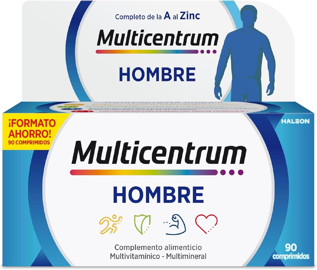Multicentrum Hombre Complemento Alimenticio Multivitamínico y Multimineral Para Hombres, Con Vit
