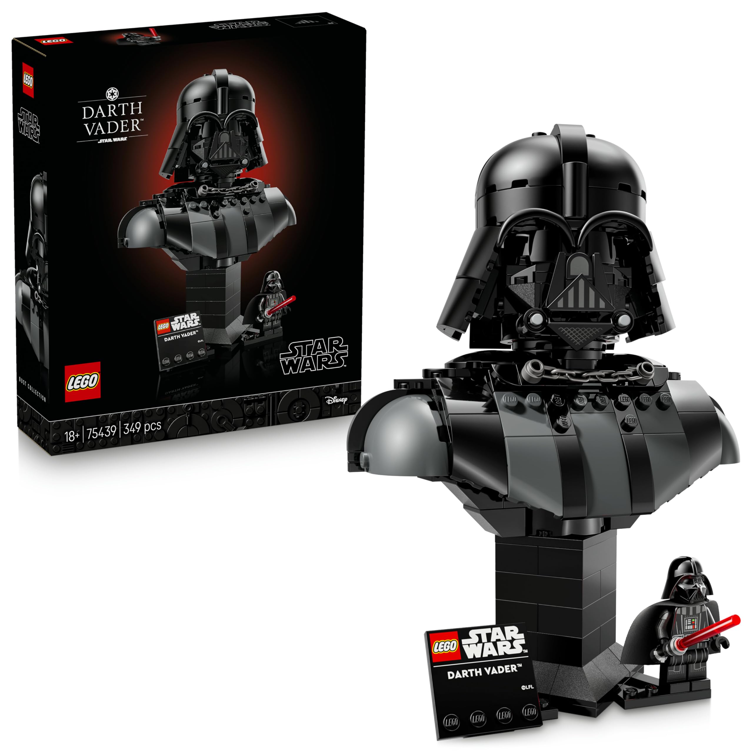 LEGO Star Wars 75439 Darth Vader Bust - Display Model Kit for Adults Incl. Collectible Sith Minif