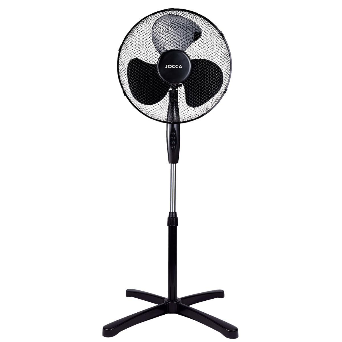 Jocca Ventilador de Pie 40 cm 3 Velocidades Oscilación 90º Cabezal Inclinable Ajuste de A