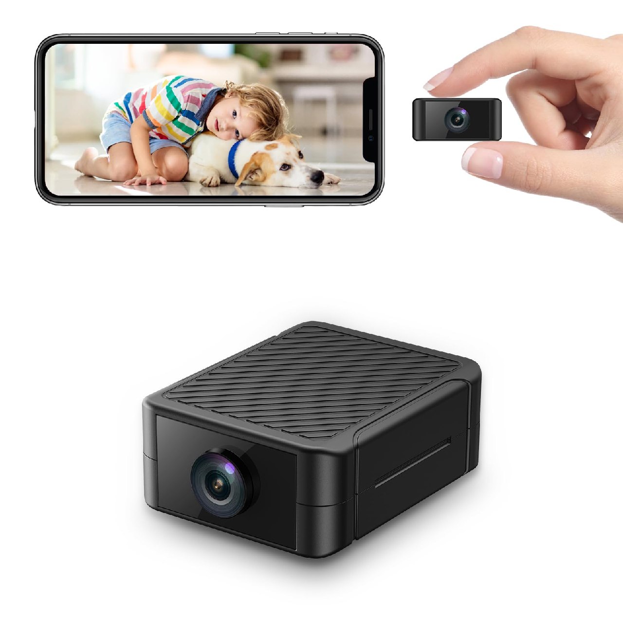 Liretope Mini Camara Espia, Camara Vigilancia WiFi Interior 4K Ultra HD con Batería Recargable (
