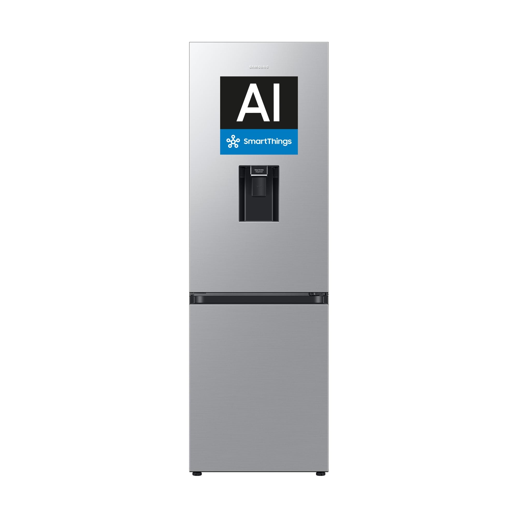 Samsung Frigorífico Combi AI 185cm Balda Botellero 341L Clase D Plata RB34C632DSA/EF