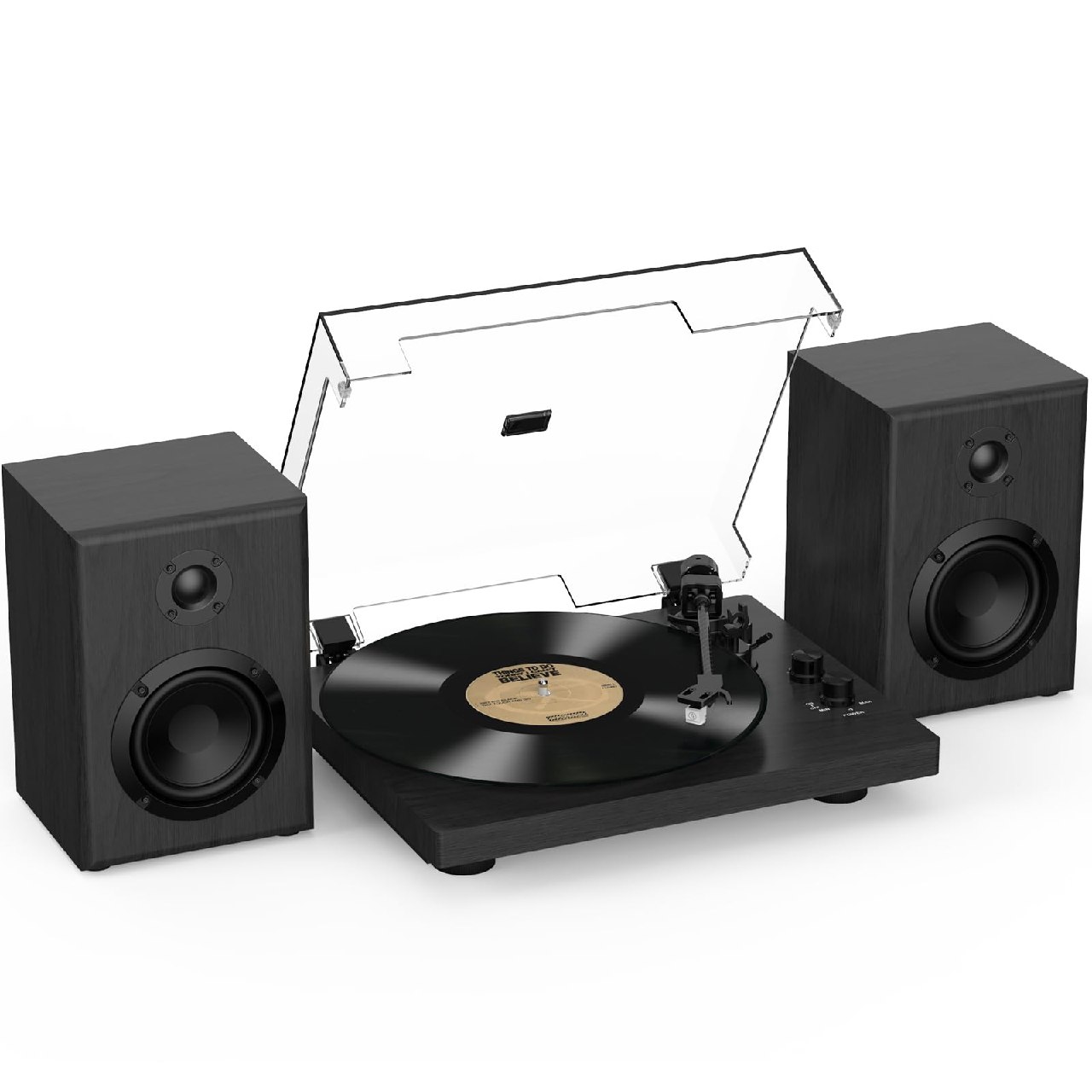 Trynnay Tocadiscos con contrapeso Ajustable, Entrada/Salida Bluetooth, 33/45 RPM, Reproduce Disco