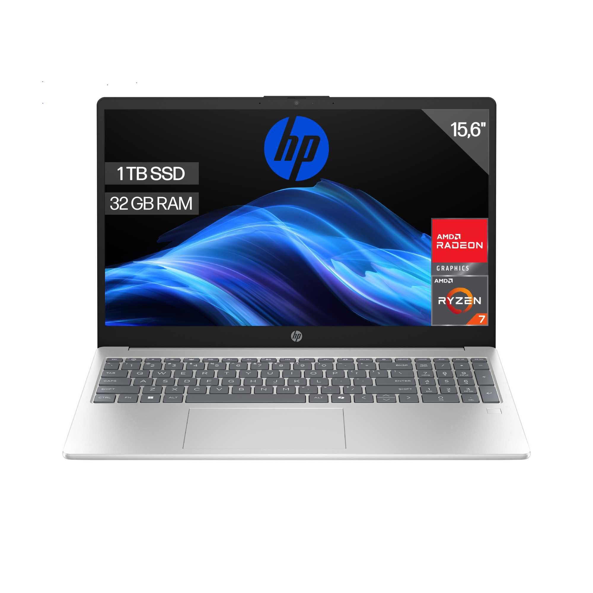 HP 15-Fc0240Ns - Ordenador Portátil De 15.6" FHD (AMD Ryzen 7-7730U, 32 GB RAM, 1Tb SSD, AMD Rad