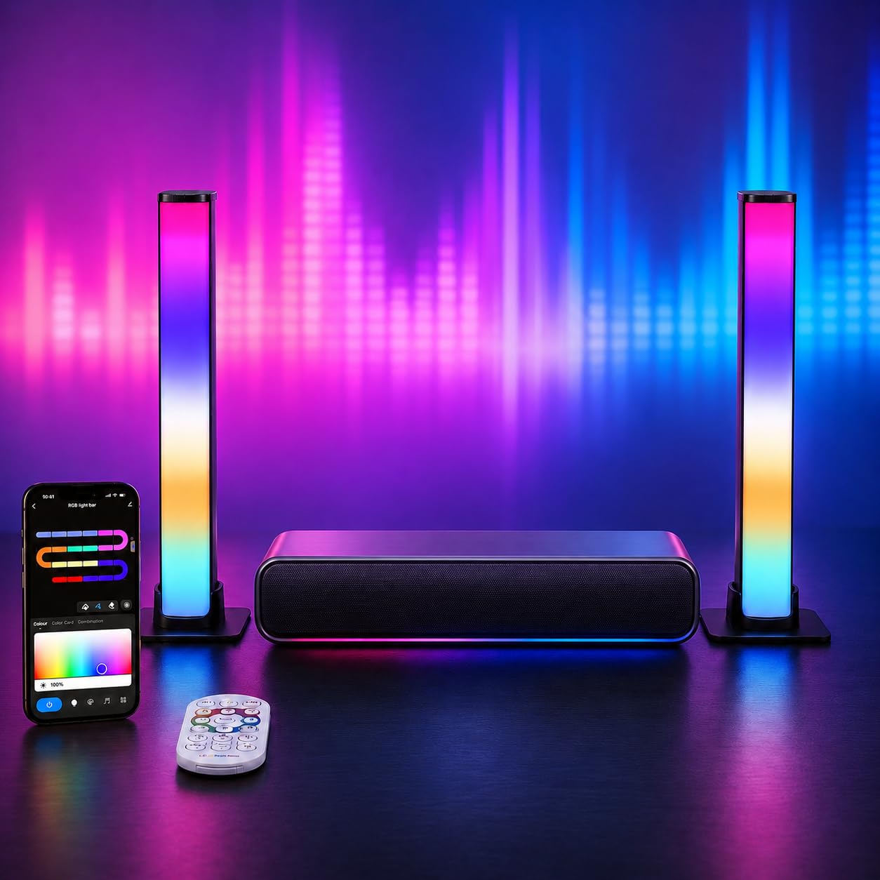 Luminexdesigns Barras LED RGB Para TV Y Gaming, 25Cm Luces Inteligentes, LED TV Ambilight Sincron