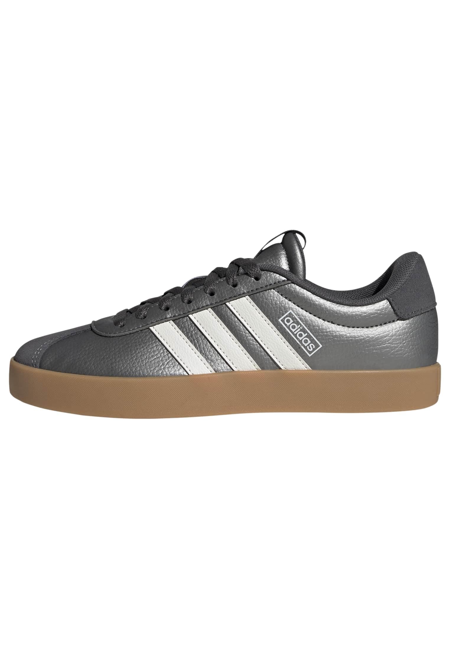 adidas Mujer VL Court 3.0 Shoes, Iron Met./Core White/Grey Five, 40 EU