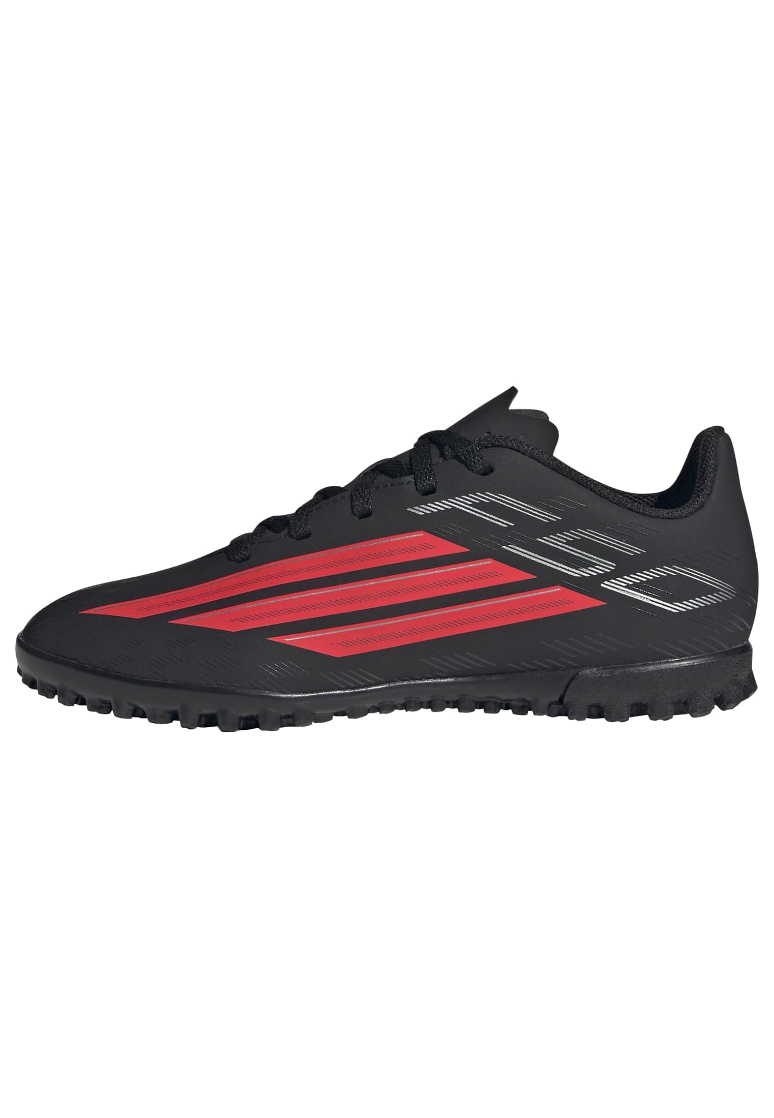 adidas Unisex niños F50 Club Turf Football Shoes Kids, Core Black/Lucid Red/Core Black, 34 EU