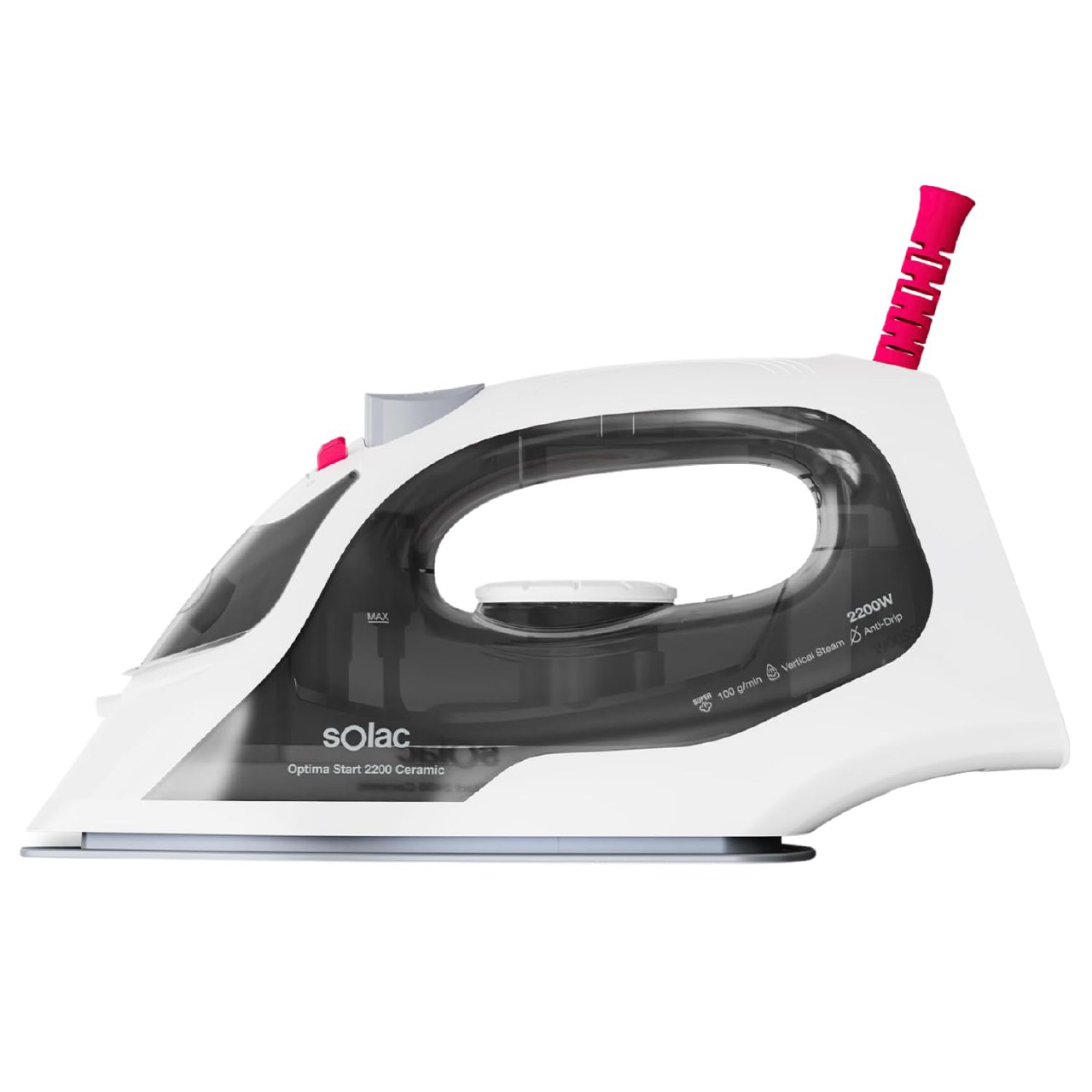 Solac - Plancha de Vapor 2200W, Golpe Vapor 100g, Antical, Antigoteo