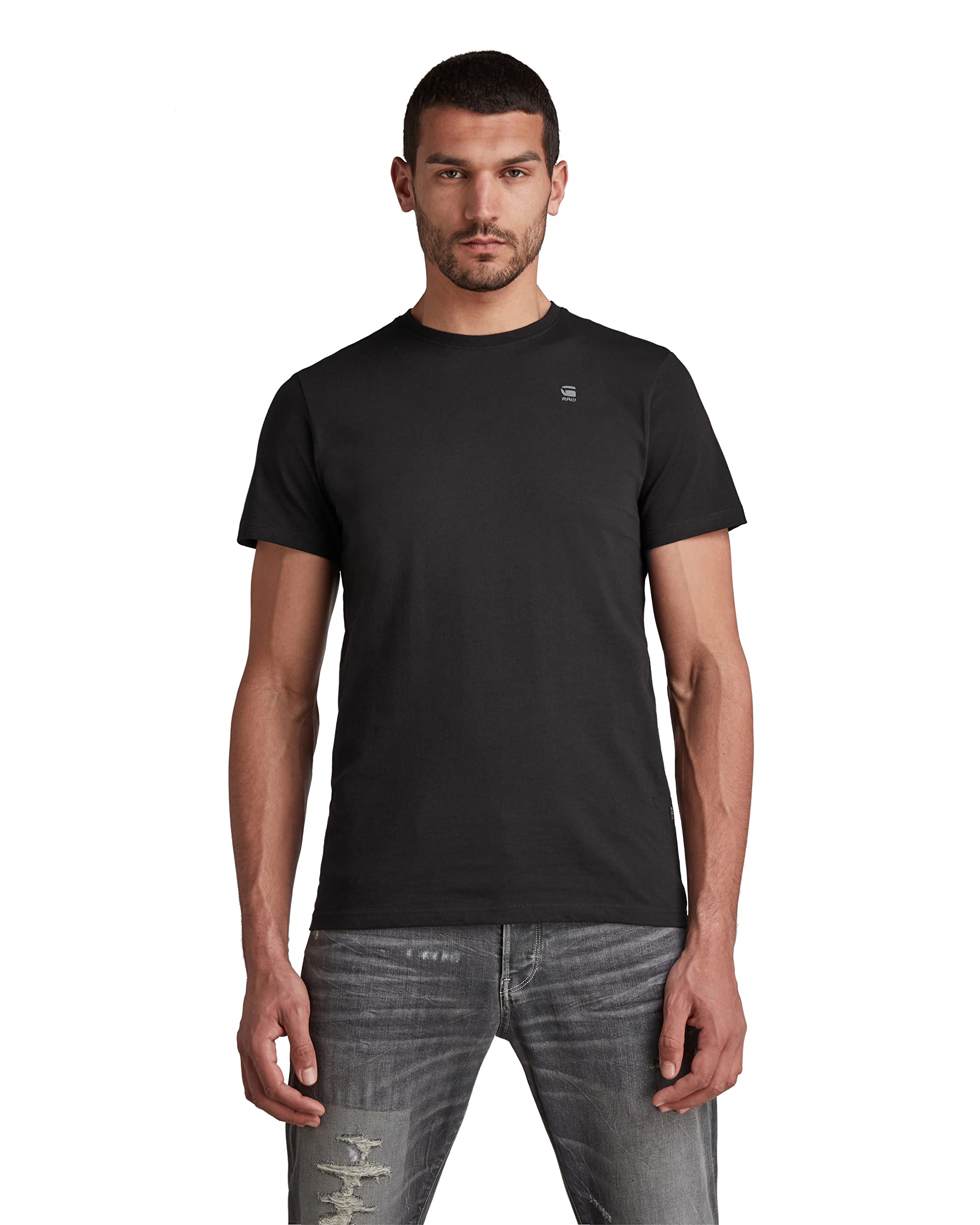 G-STAR Camiseta Base para Hombre, Negro (dk black D16411-336-6484), L