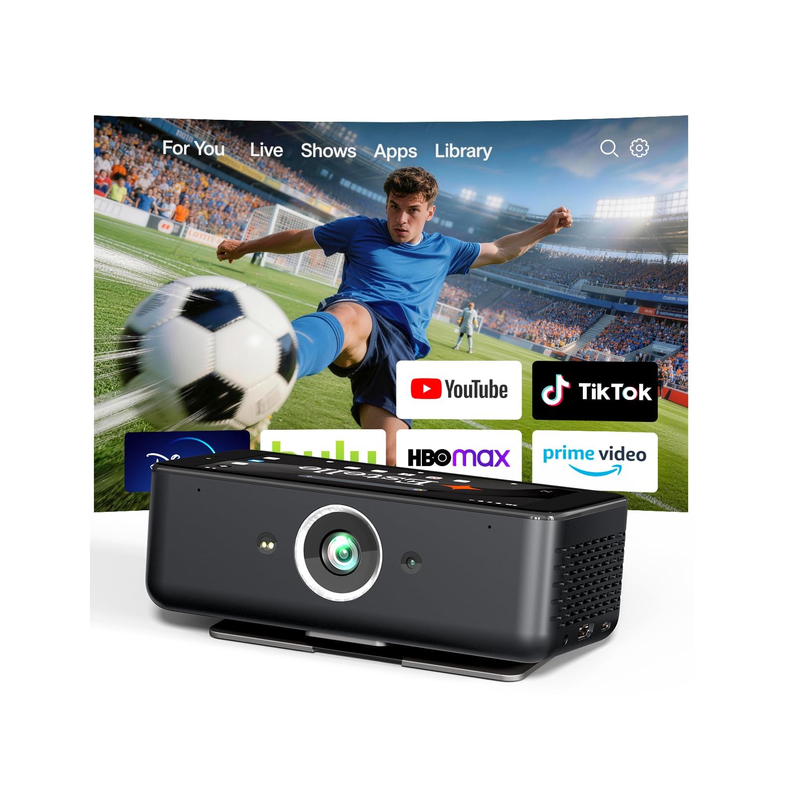 Estelle One Proyector 4K con 64GB Almacenamiento, Batería Integrada, Android 12, 5,99" Pantalla