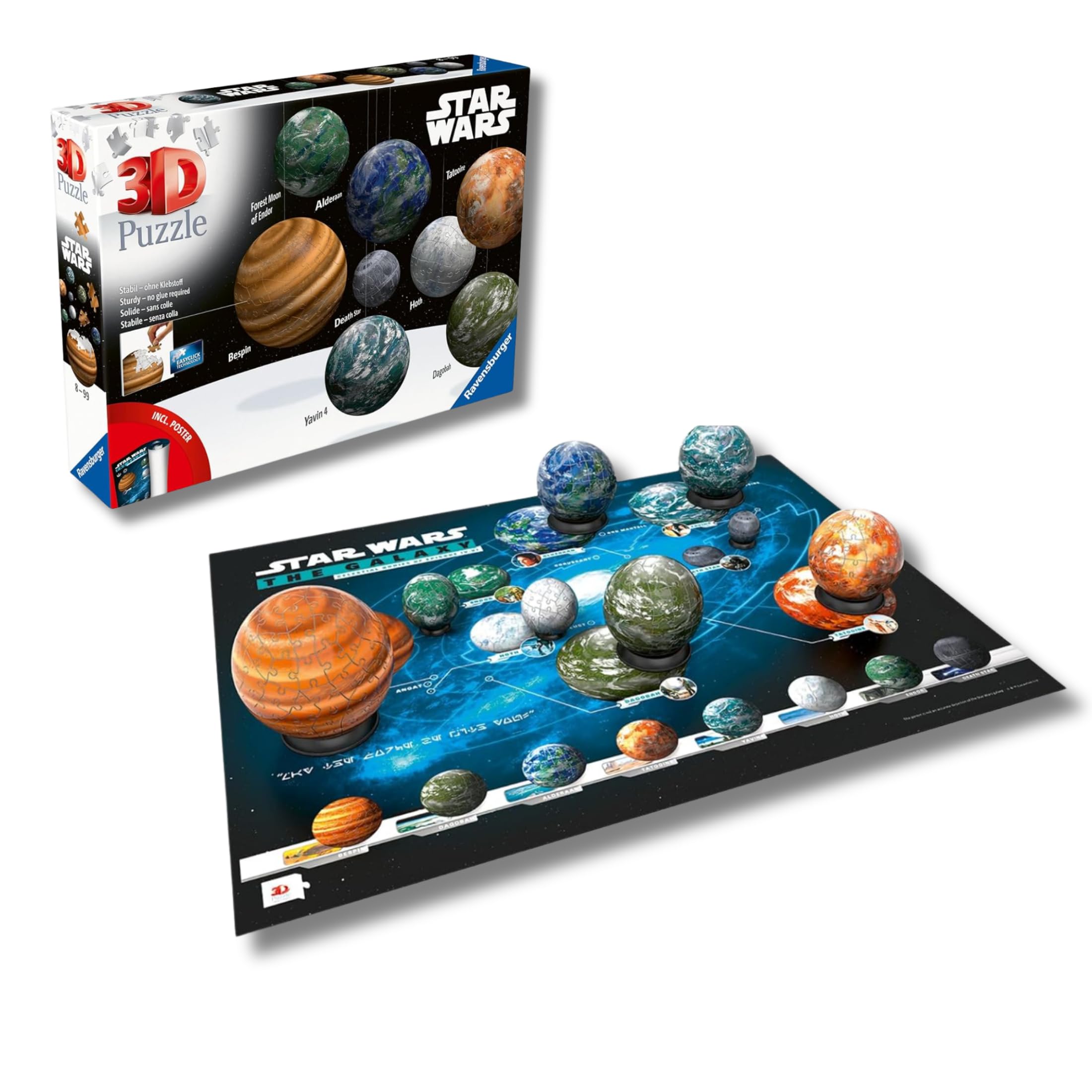 Ravensburger - Puzzle 3D Niños Planetas Galaxia Star Wars Sistema Solar para Niños A Partir
