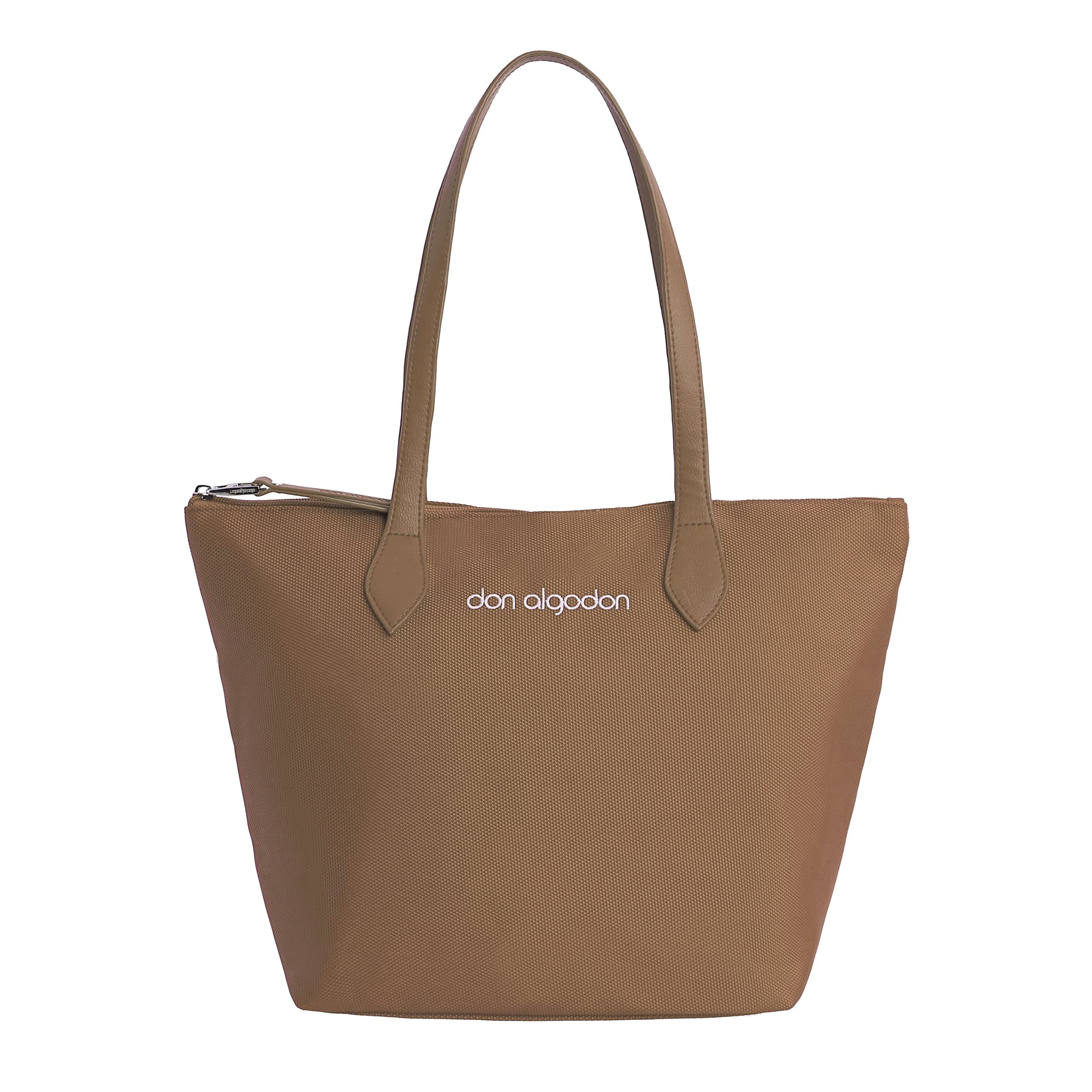 Don Algodon - Bolso Mujer - Bolsos De Mujer - Bolso Shopper Mujer - The Tote Bag Con Cierre De Cr