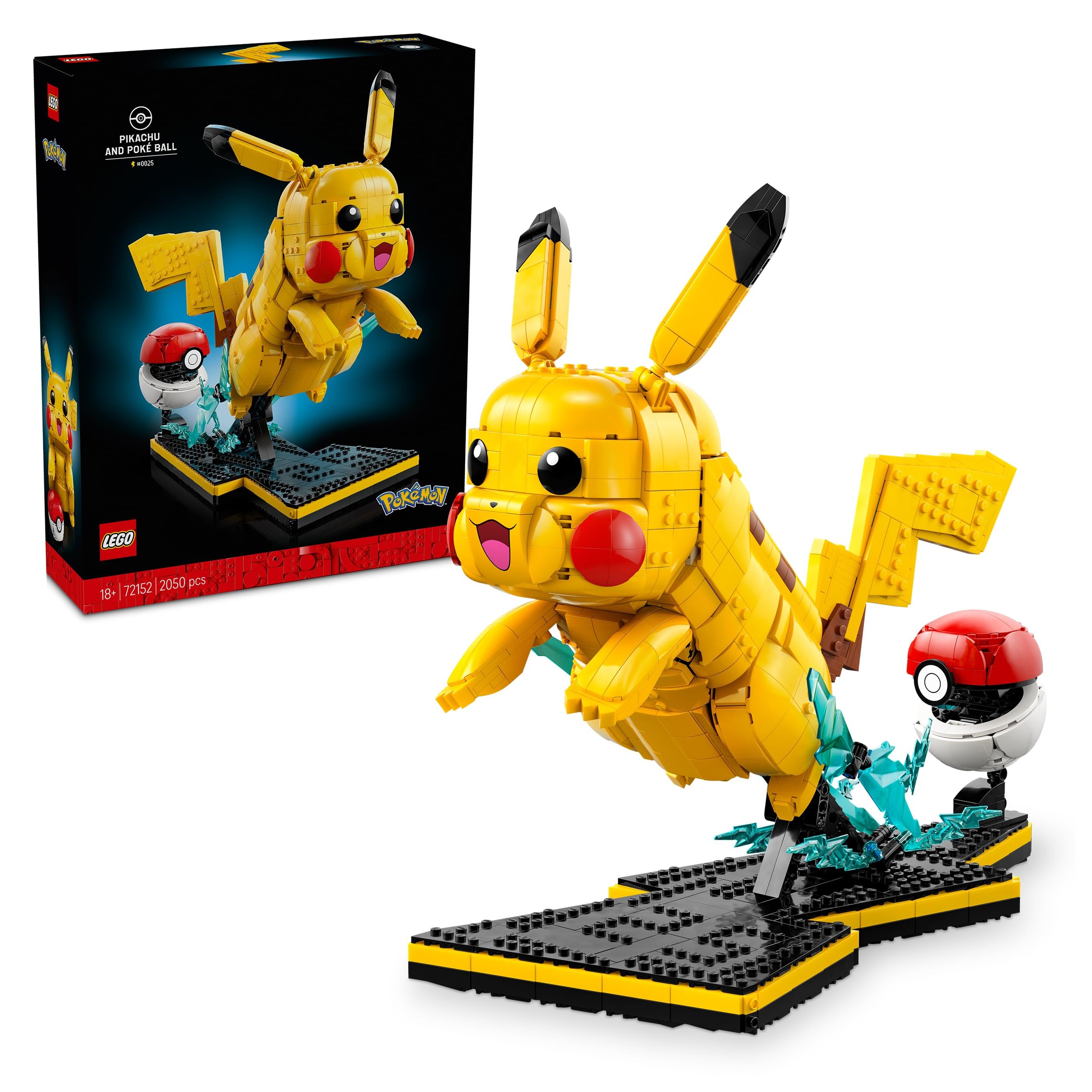 LEGO Pokémon Pikachu y Poké Ball - Maquetas para Construir para Adultos - Figura Articulada de