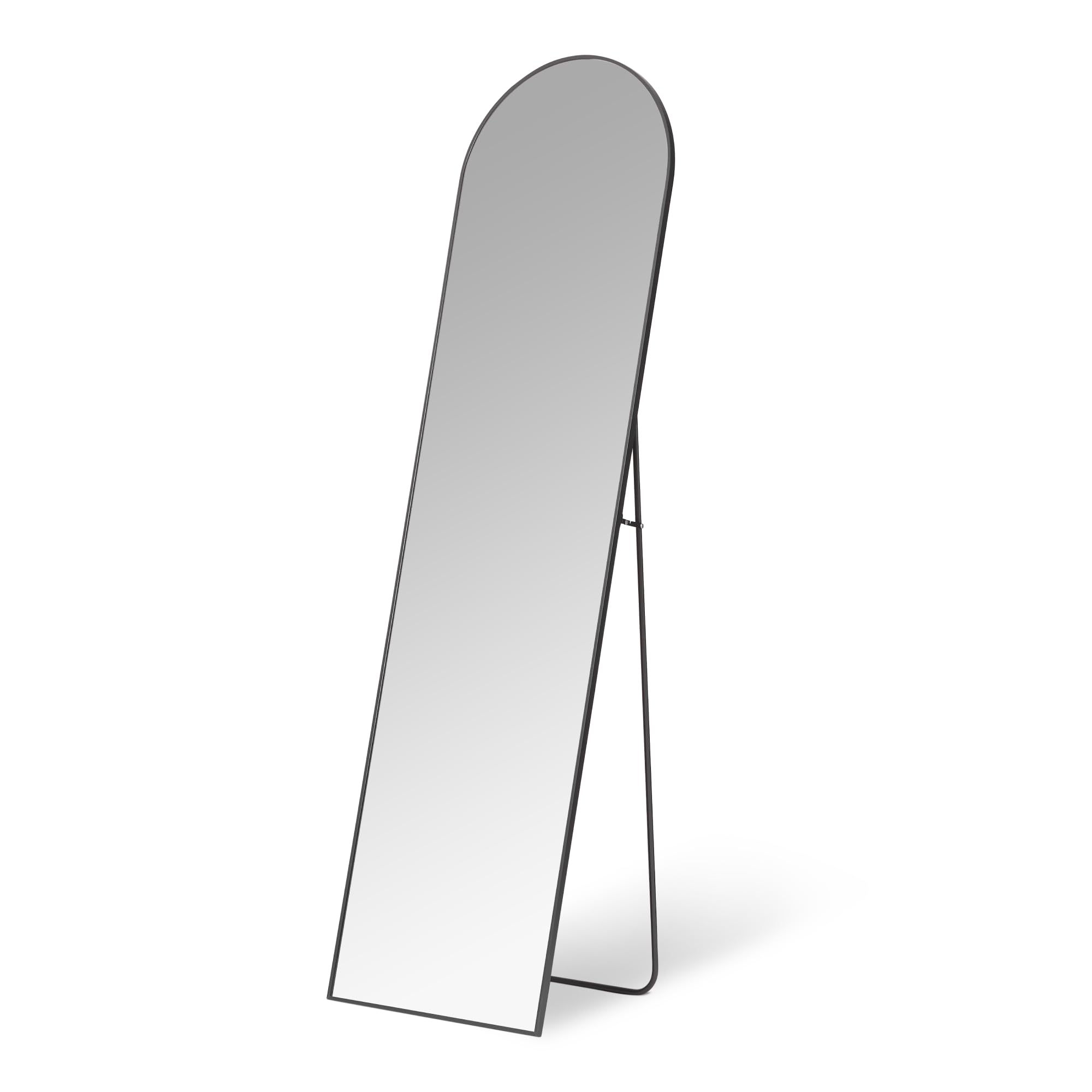 Amazon Basics Espejo Arqueado de Cuerpo Entero, Montaje en Pared/Suelo, 149,9cm x 40,6cm x 1,4cm