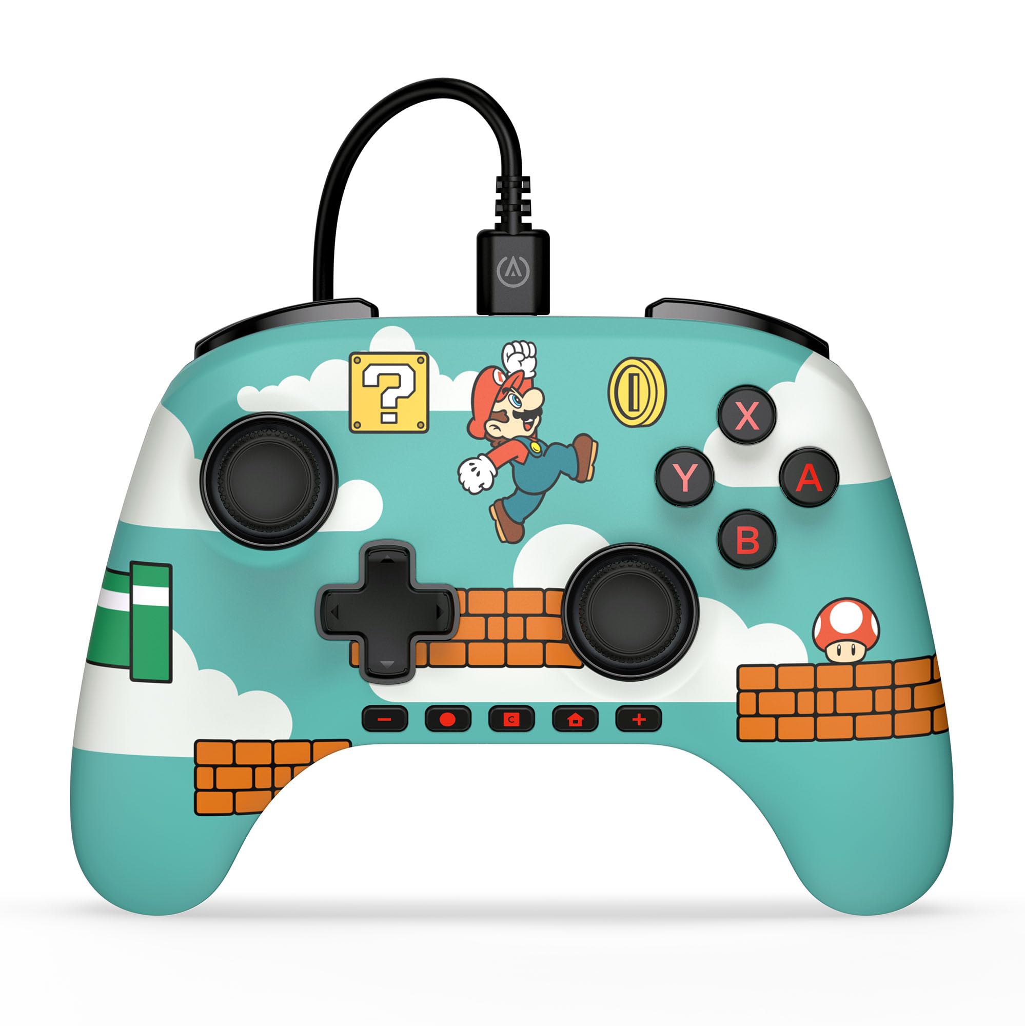 Mando con cable PowerA Advantage para Nintendo Switch 2 - La hora de Mario, con licencia oficial