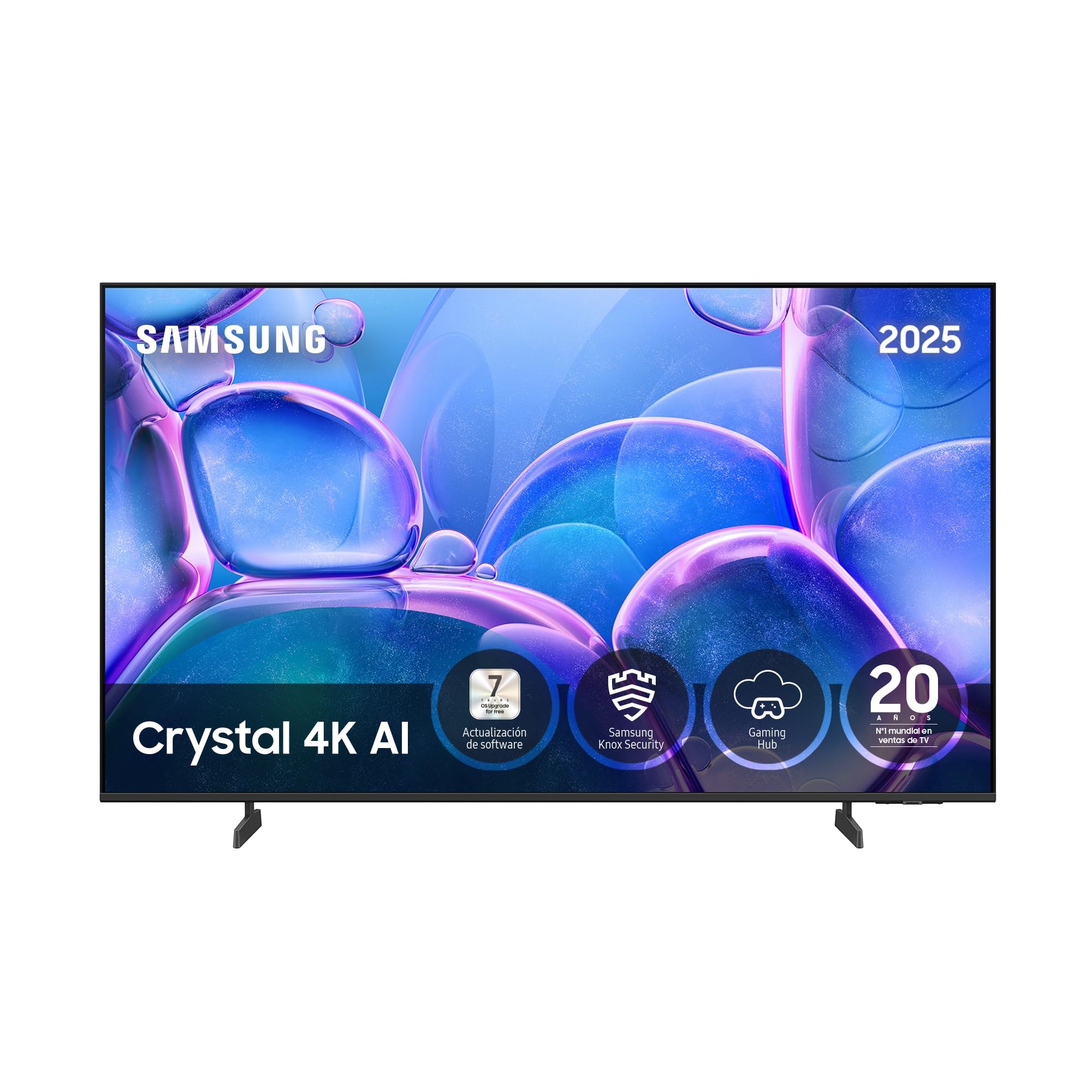 Samsung TV 43 Pulgadas Crystal UHD U7025F 4K Smart TV, Colores increíbles con Crystal Processor