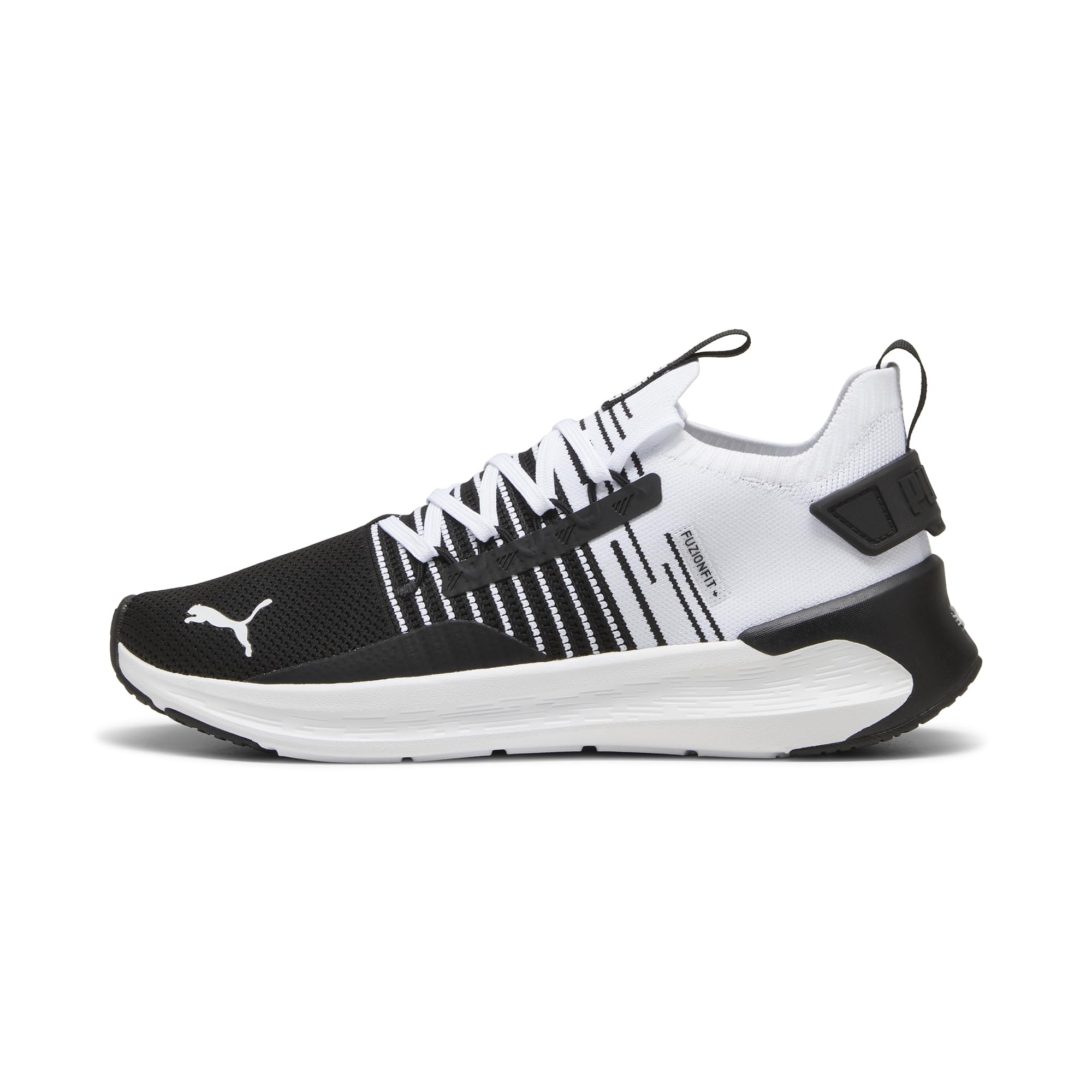 PUMA Zapatillas de Correr SOFTRIDE Symmetry Fuzion Unisex 45, Black Cool Dark Gray White