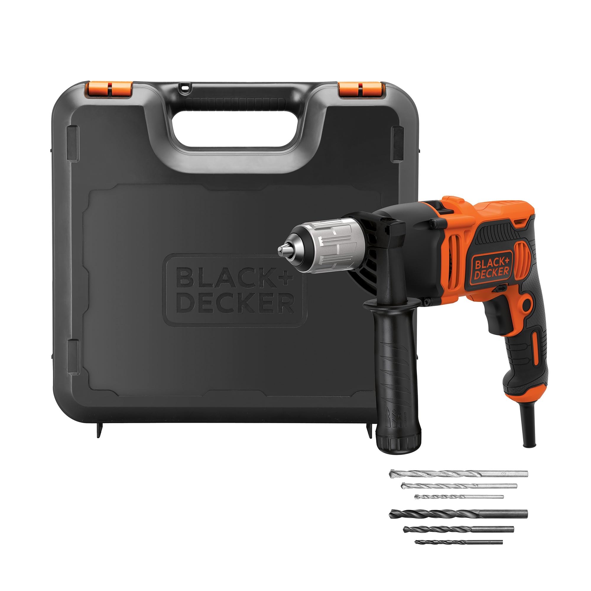 BLACK+DECKER Taladro percutor de 1 marcha 850W, velocidad variable, bloqueo del eje, compacto y l