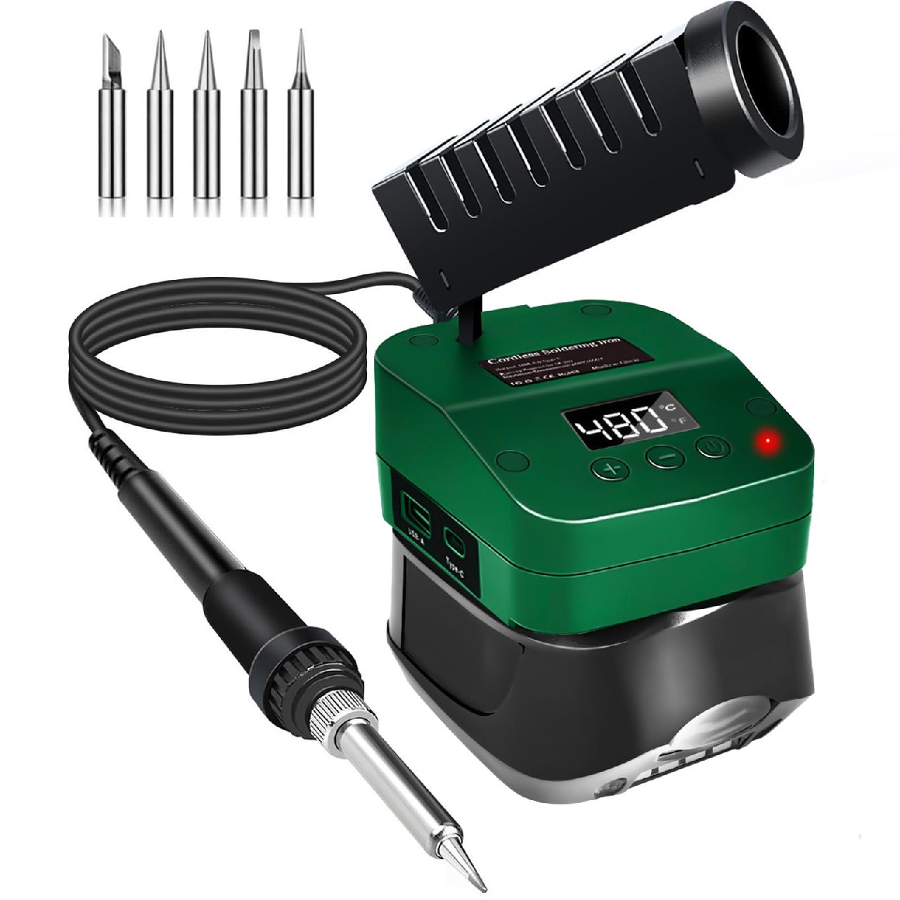 Soldador con batería para Bosch Home and Garden 18 V batería PBA de 60 W, soldador sin cable, t