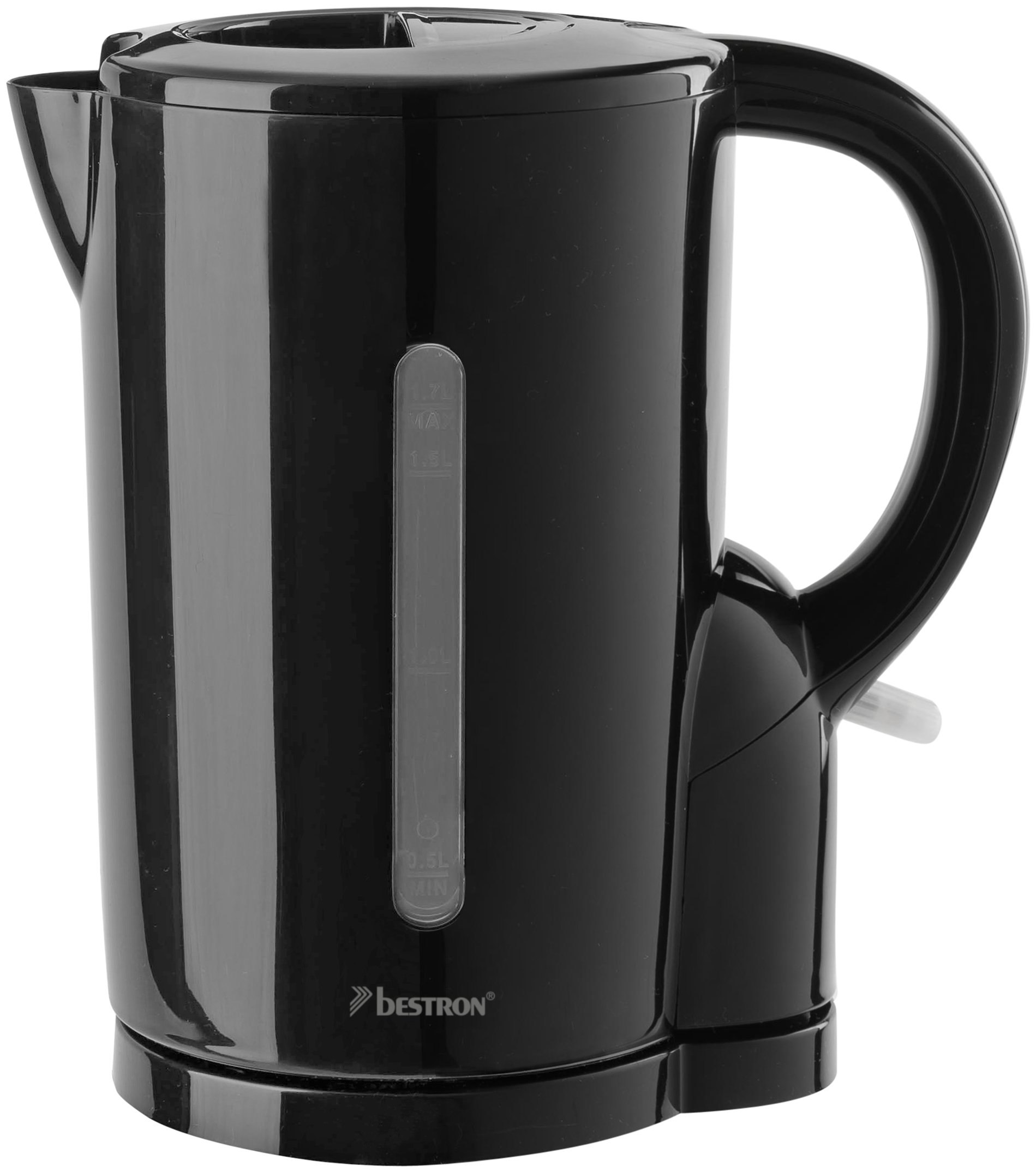 Bestron Hervidor de Agua con Apagado Automático, 1,7 Litros, 2200 W, Negro