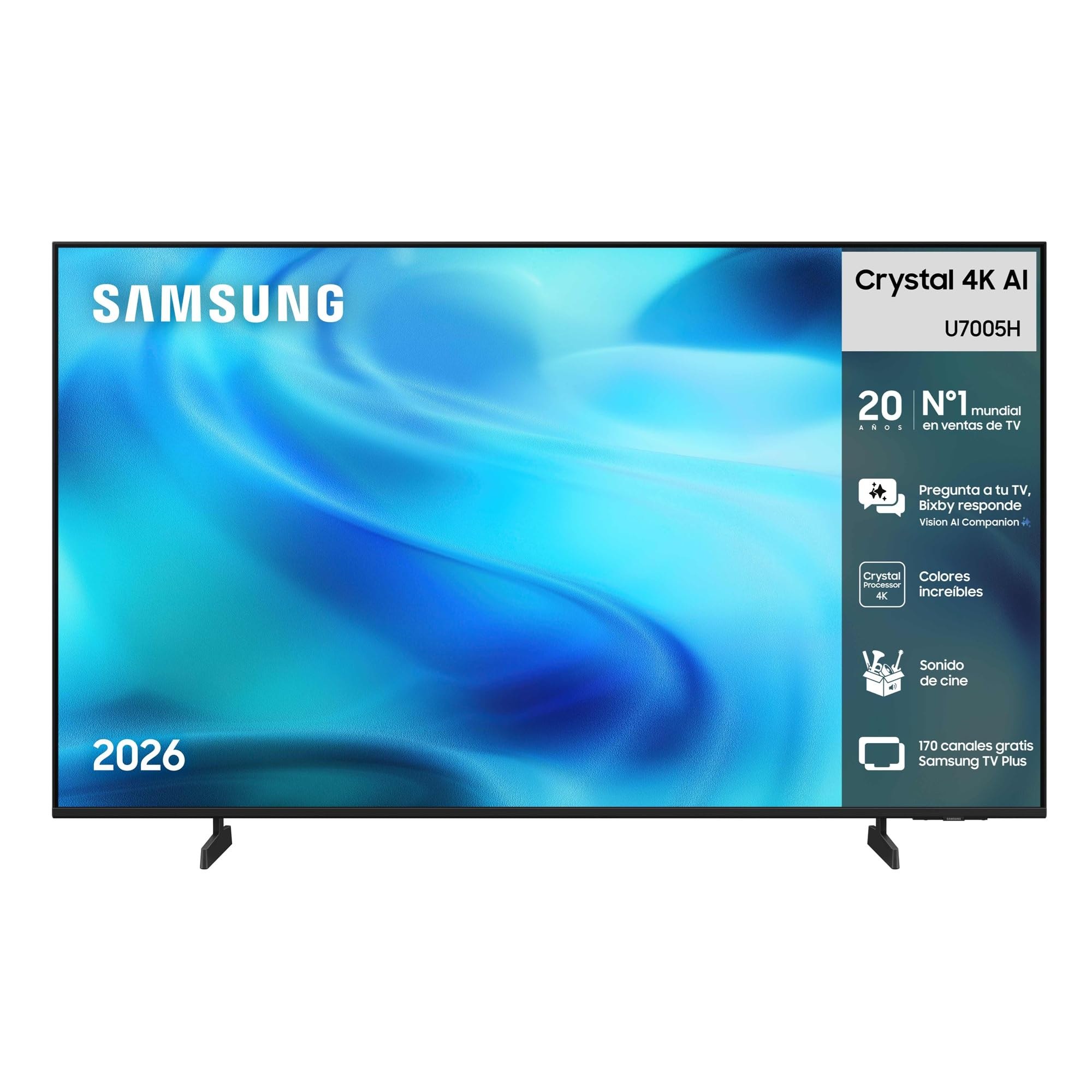 Samsung TV 65 Pulgadas Crystal 4K AI U7005H Smart TV con Vision AI Companion, Crystal Processor 4
