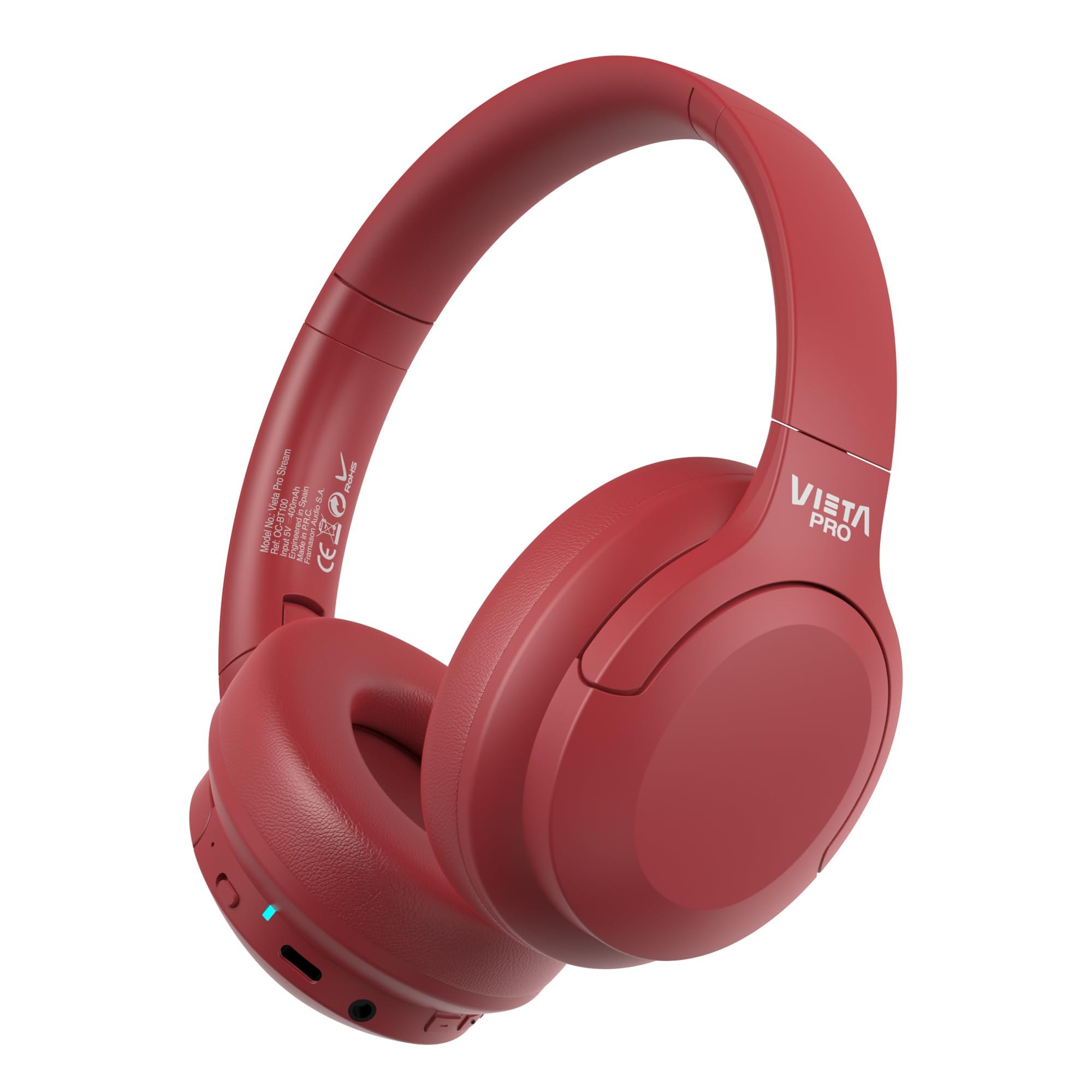 Vieta Pro - Auriculares inalambricos Bluetooth Diadema con Dual Pairing. Sonido Estéreo y 50 Hor
