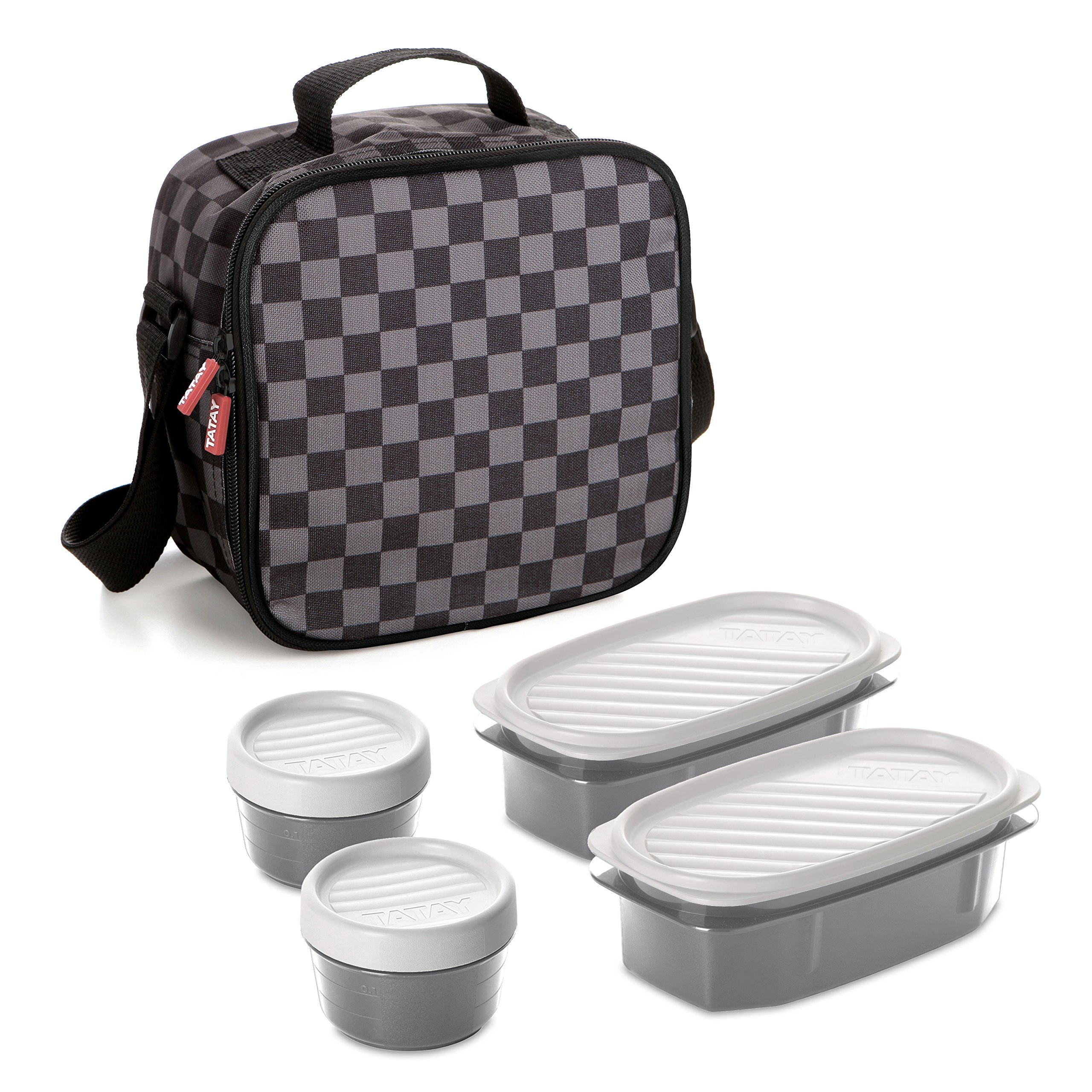 Tatay Bolsa Termica Porta Alimentos Impermeable - Urban Food Casual 3L 4 Fiambreras: 2x0,5L + 2