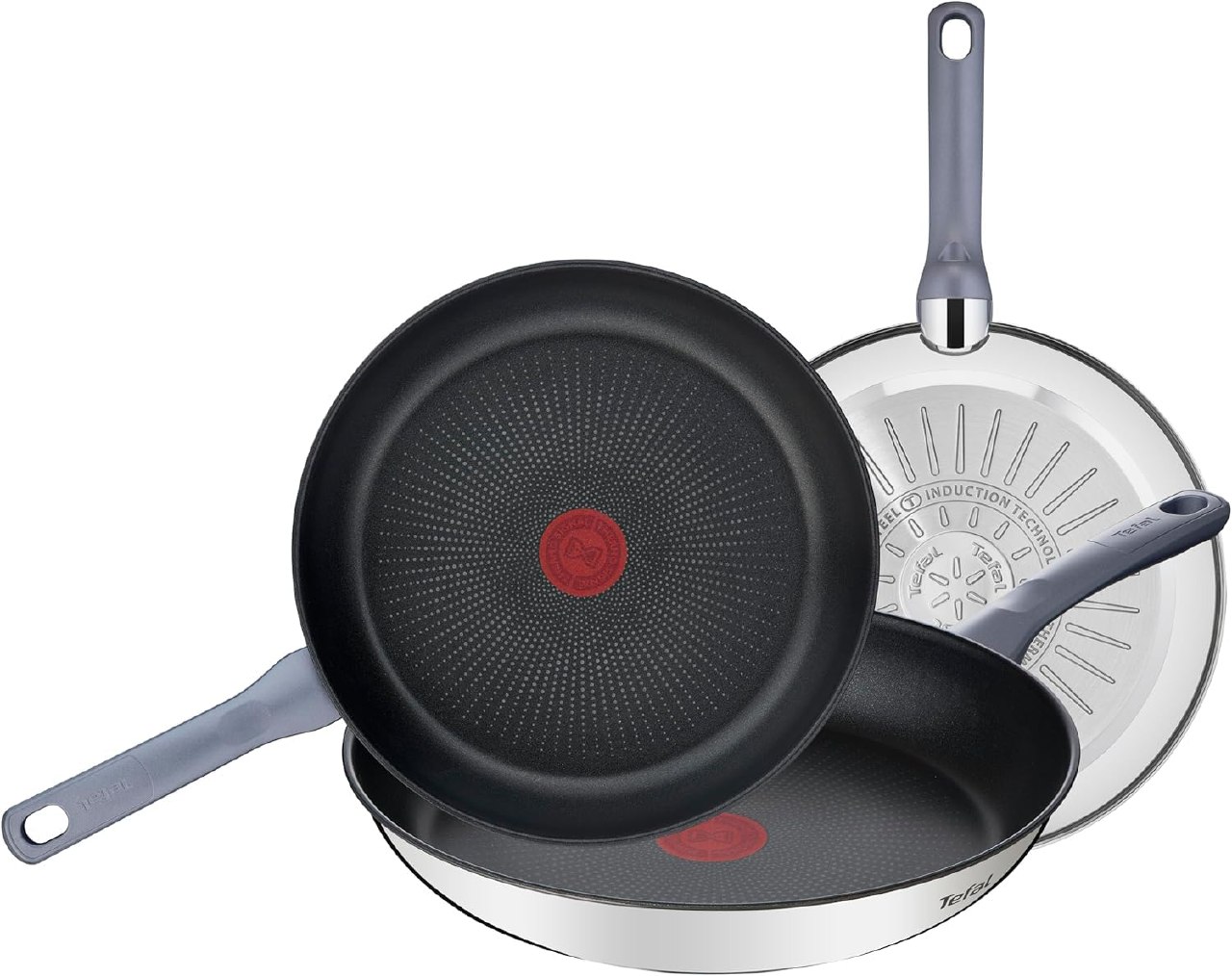Tefal Daily Cook - Juego de Sartenes de 20/24/26 cm, Apto inducción, antiadherente, revestimient