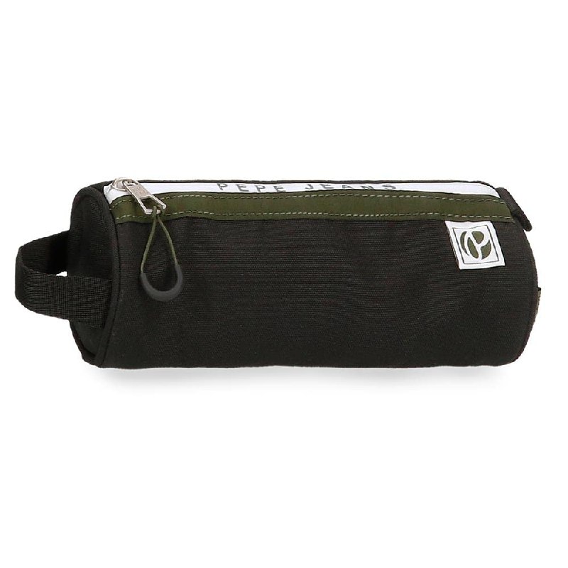 Pepe Jeans Luca Estuche Redondo Negro 23x9x9 cms Poliéster