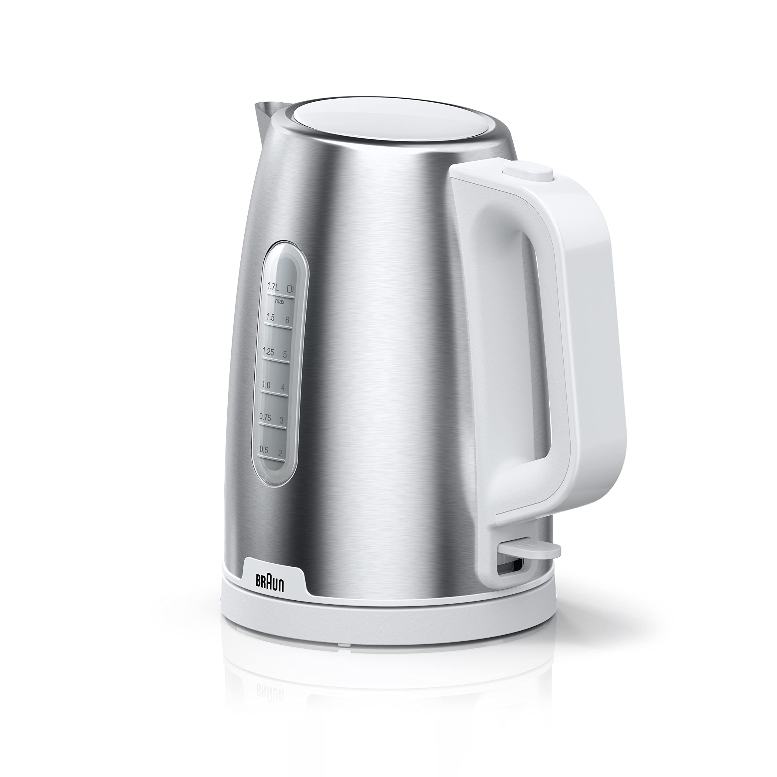 Braun PurShine Hervidor Eléctrico, Base Giratoria 360°, Indicador de Nivel de Agua, Almacenamie