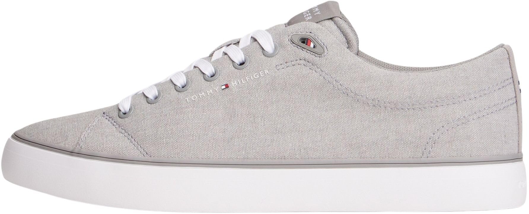 Tommy Hilfiger Harlem Core II Chambray FM0FM05818 Low Top para Hombre, Gris (Gris Universal), 10