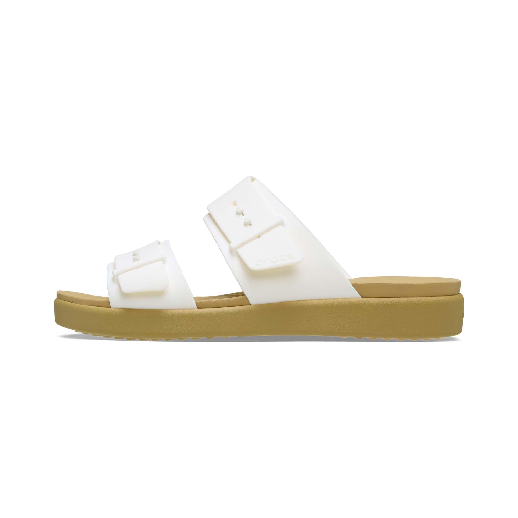 Crocs Brooklyn Buckle Low , Sandalias Mujer, Tiza Bronceada, 38/39 EU