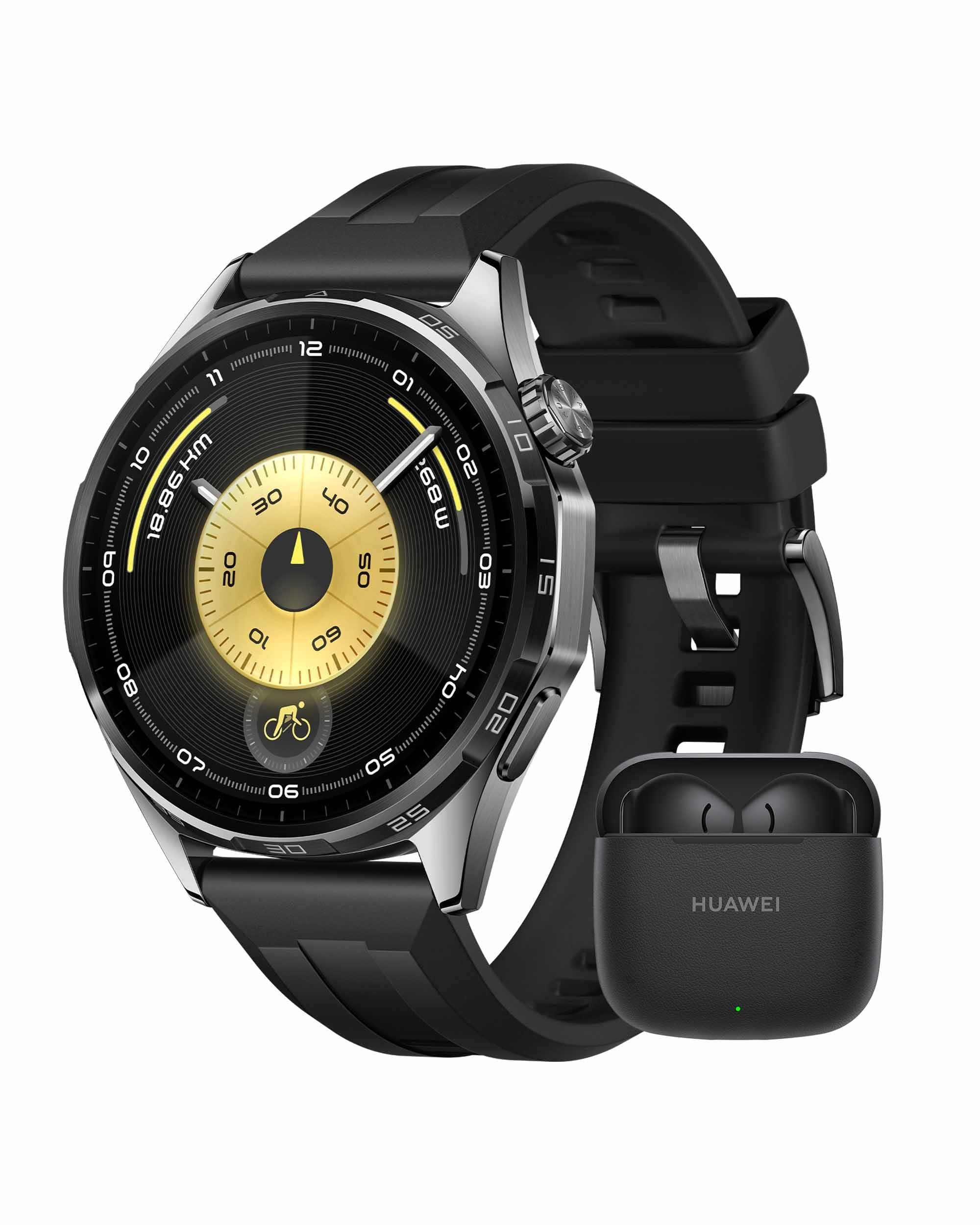 HUAWEI Watch GT 6 46mm Negro GPS Smartwatch + FreeBuds SE 3 Negro, AMOLED Pantalla Táctil, hasta