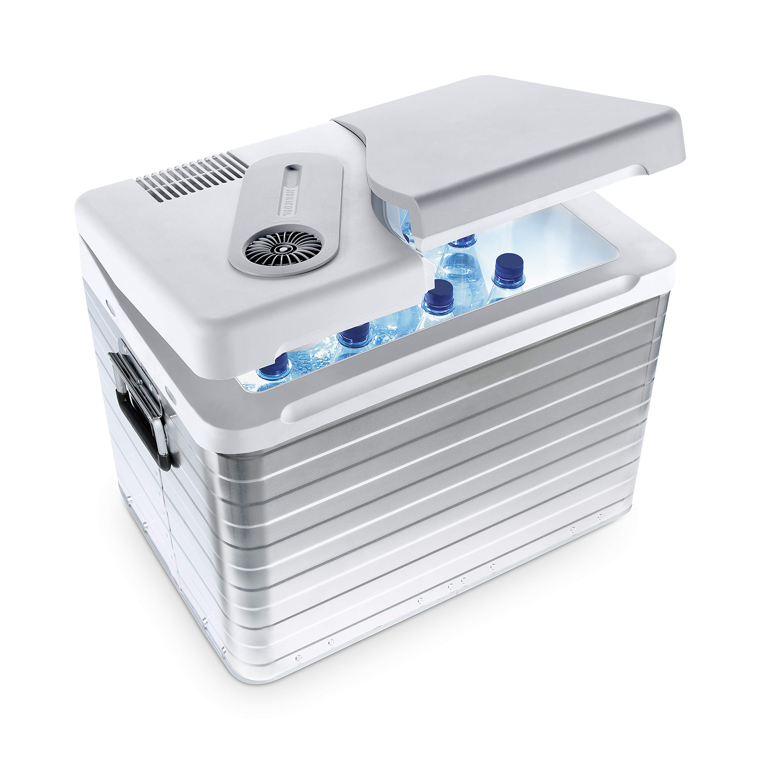 Mobicool Q40 Nevera Eléctrica Portátil, Aluminio, 39 l, mini nevera para coche, camión, barco