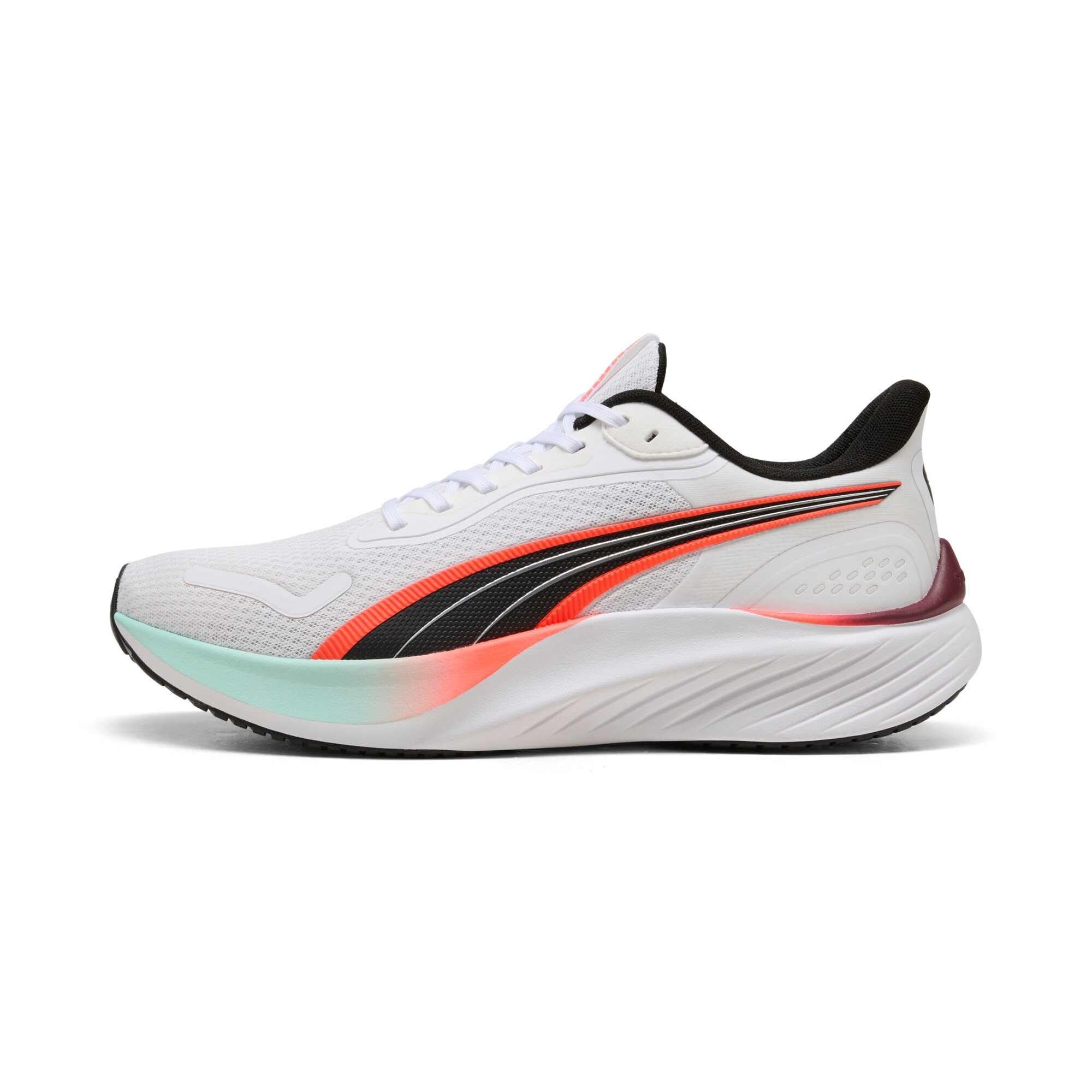 Puma Tenis Unisex Pounce LiteRoad para Correr, Puma Blanco y Rojo Brillante, 42 EU