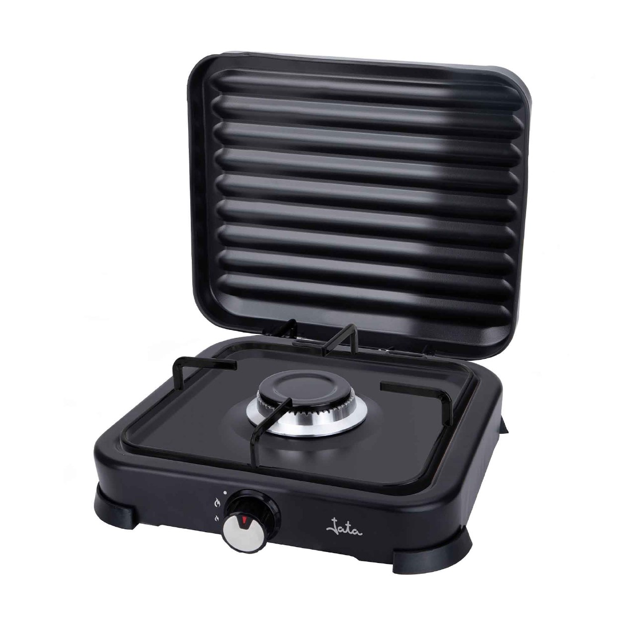 Jata Jecg2721 - Cocina De Gas Portátil De 1 Fuego Con Parrilla. Apta Para Butano Y Propano. Con