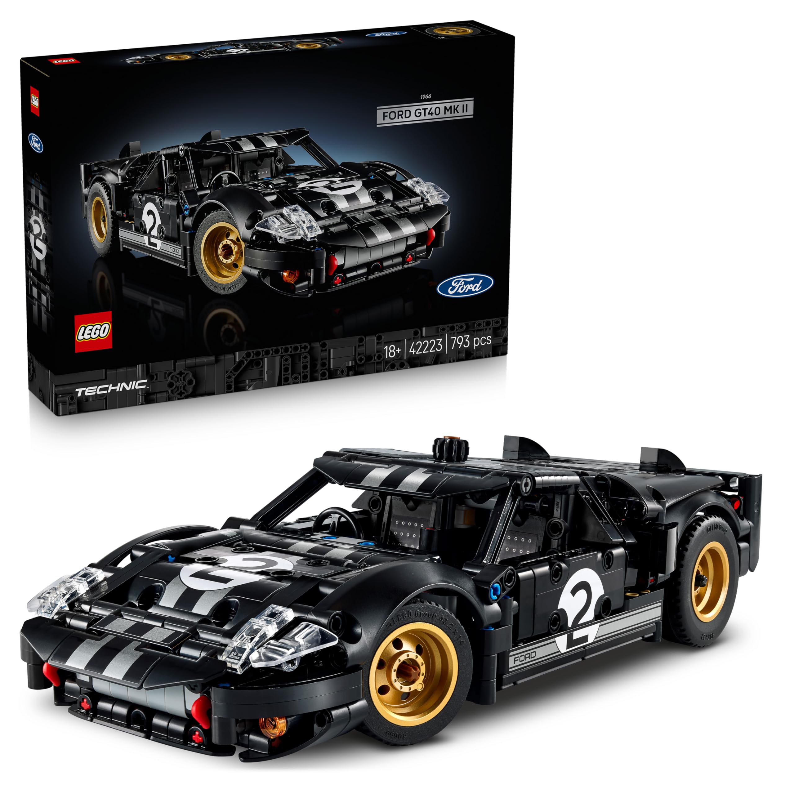 LEGO Technic Coche de Carreras Ford GT40 MKII de 1966 - Maquetas para Construir para Adultos - Co
