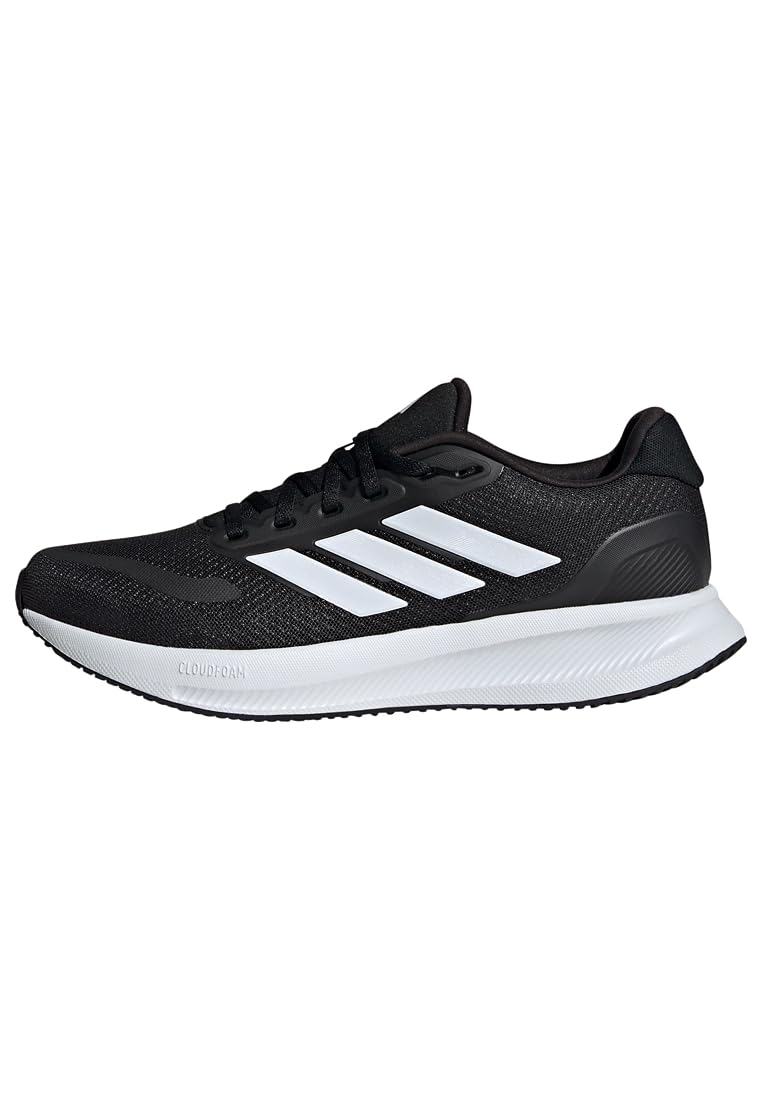 adidas Hombre Runfalcon 5 Running Shoes, Core Black/Cloud White/Core Black, 45 1/3 EU