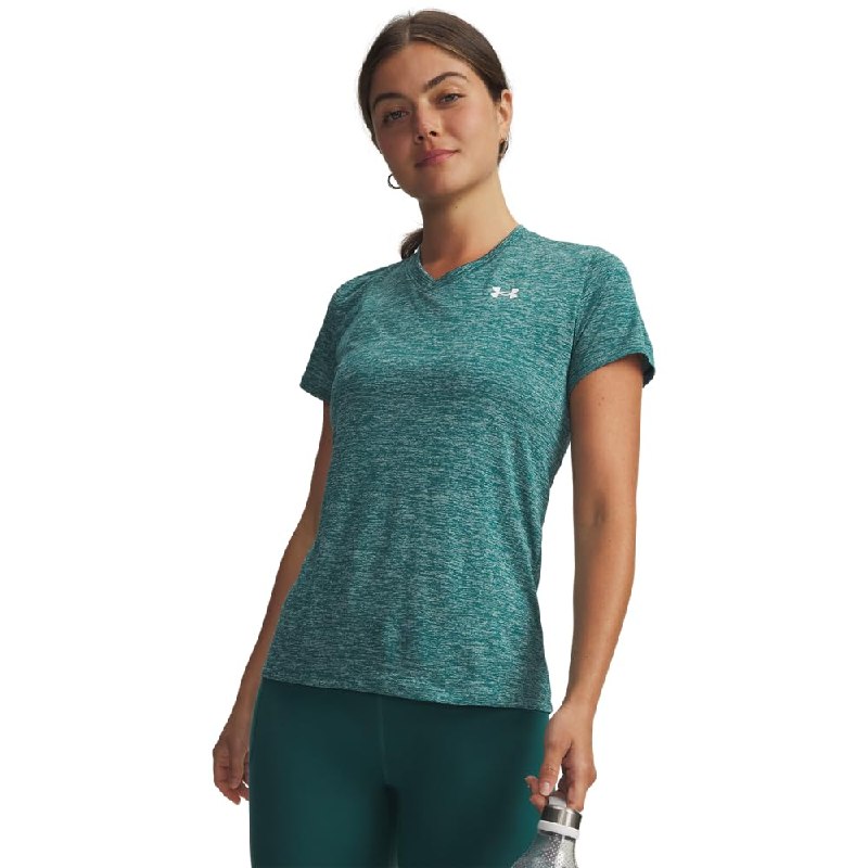 Under Armour Tech SSV- Twist - Estante Verde/Blanco - XS