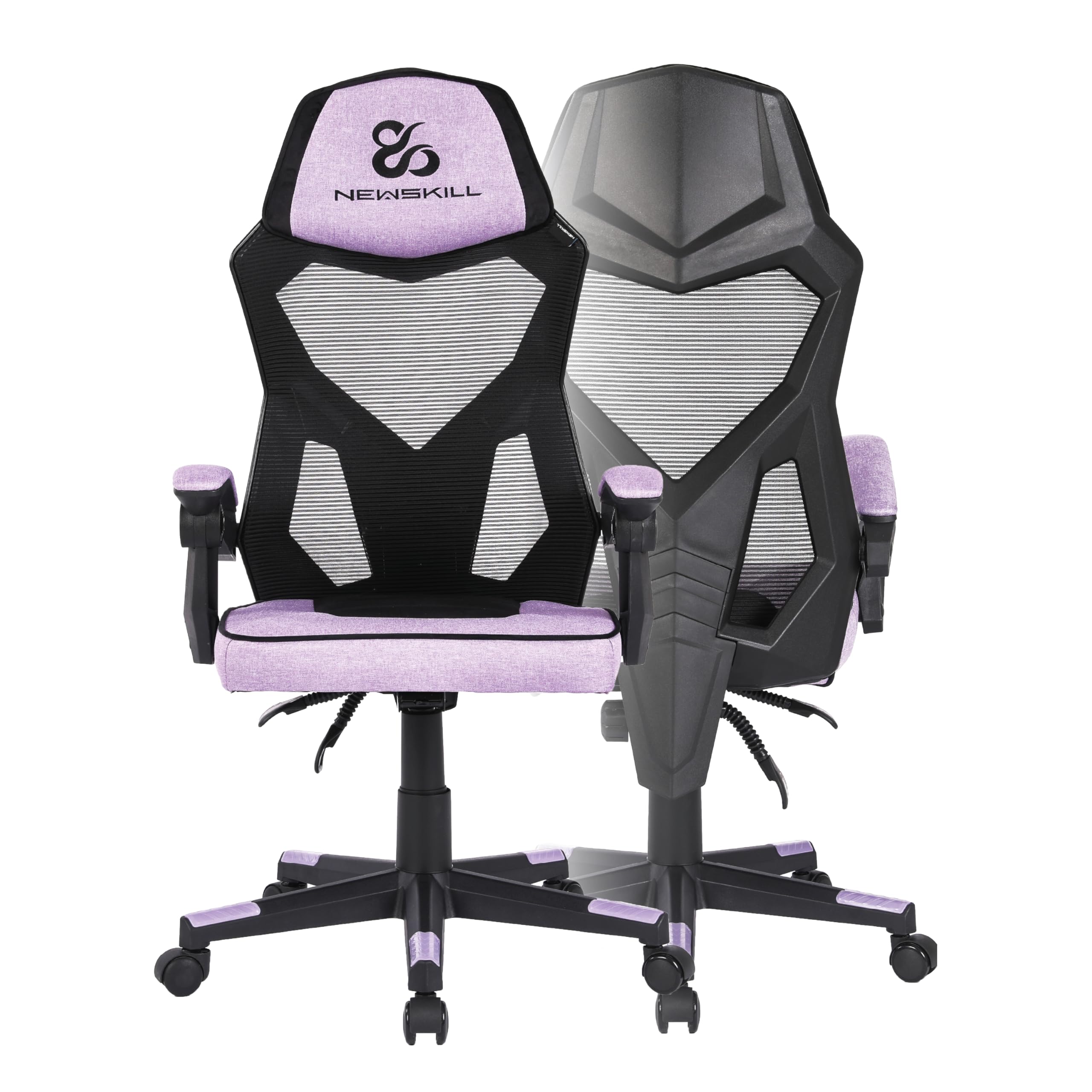 NEWSKILL Eros Silla Gaming ergonómica con Respaldo de Malla, Asiento Acolchado y Base metálica