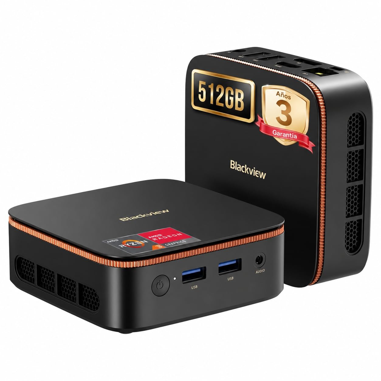 Blackview Mp20 Mini PC AMD Ryzen 3300U W-11 Pro (Defeat N95/N150), 16Gb RAM 512Gb SSD Mini Ordena