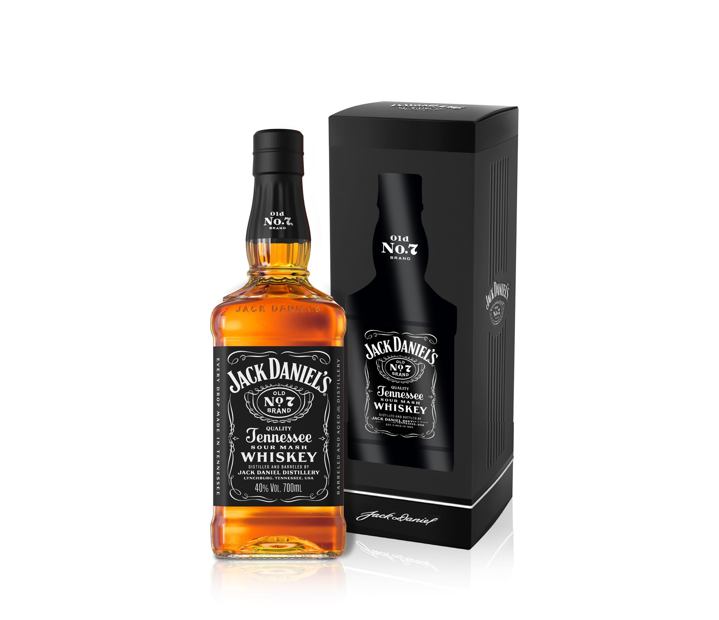 Jack Daniel's Tennessee Whiskey Old No.7, Estuche regalo - 700 ml
