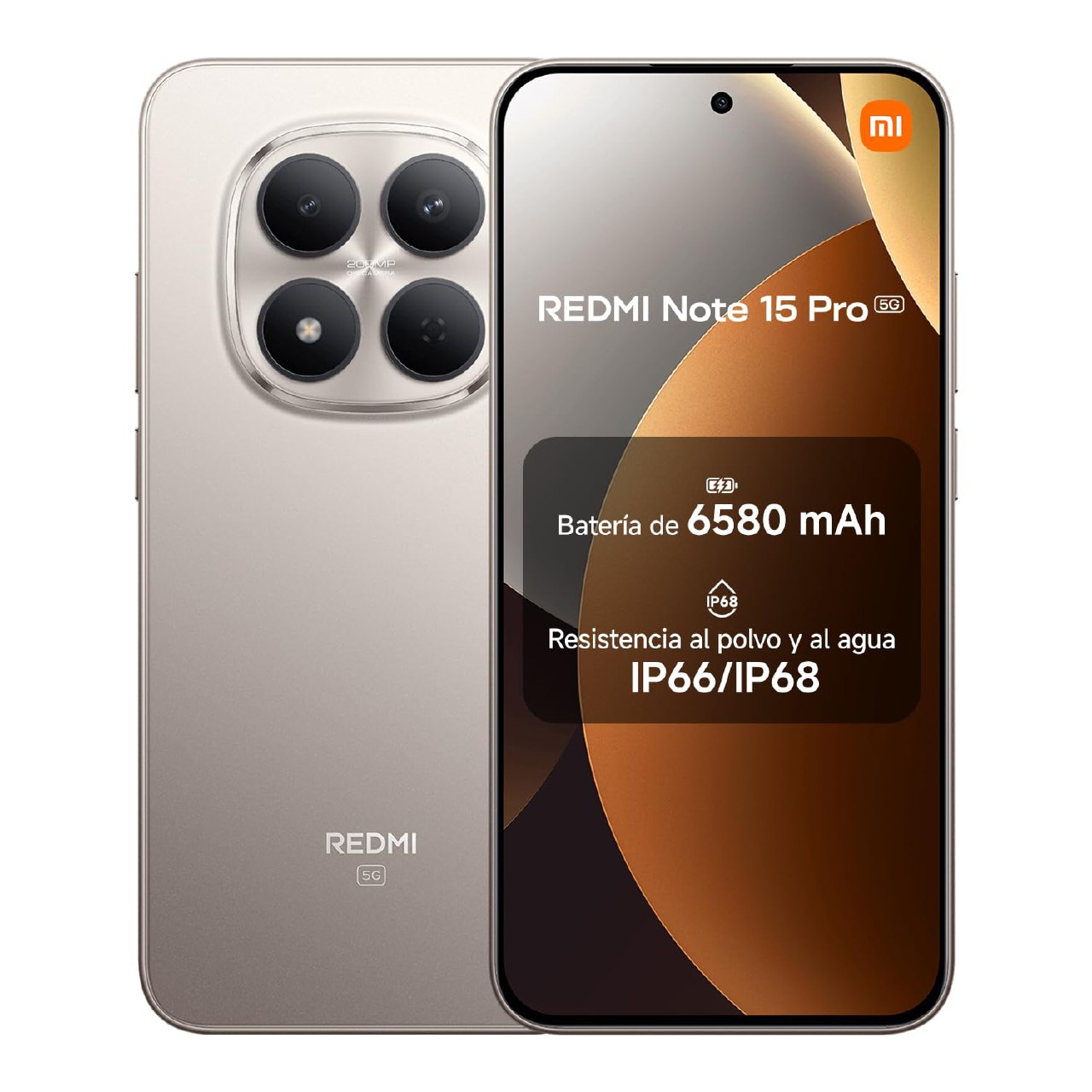 Xiaomi Redmi Note 15 Pro 5G Smartphone 8+256Gb Titanio Cámara De 200Mp