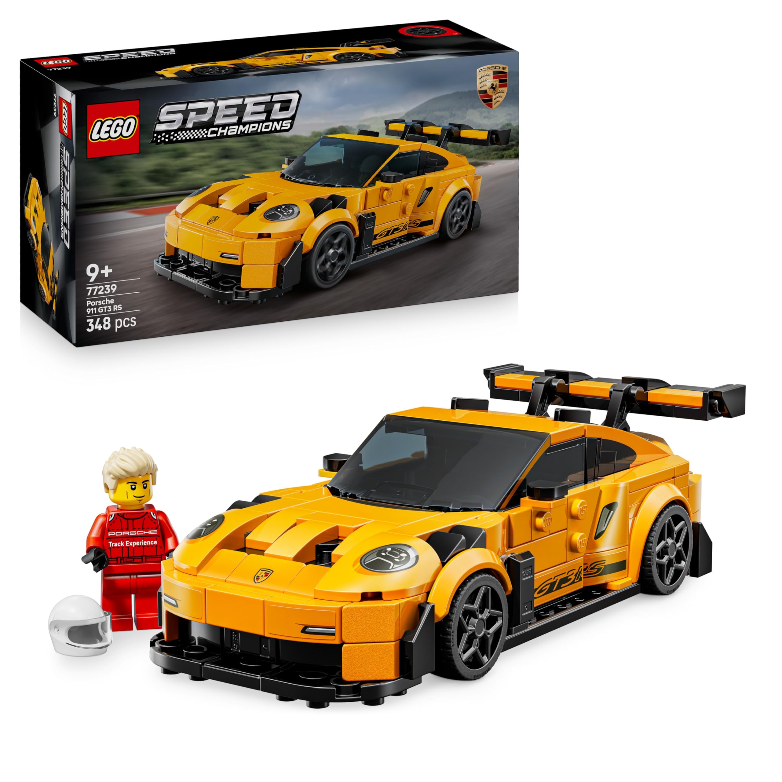 LEGO Speed Champions Superdeportivo Porsche 911 GT3 RS - Maqueta de Coche de Juguete con Minifigu