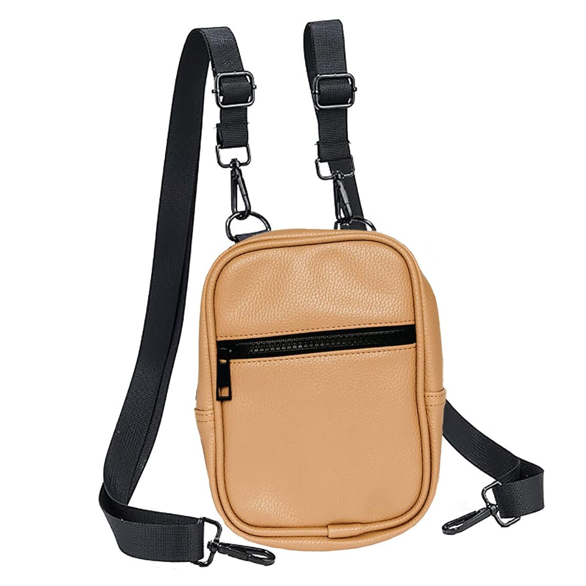 Bandoleras Hombre, Bolso Hombre Bandolera, Pequeña Bolso Hombre y Mujeres de Pecho de Piel Casua