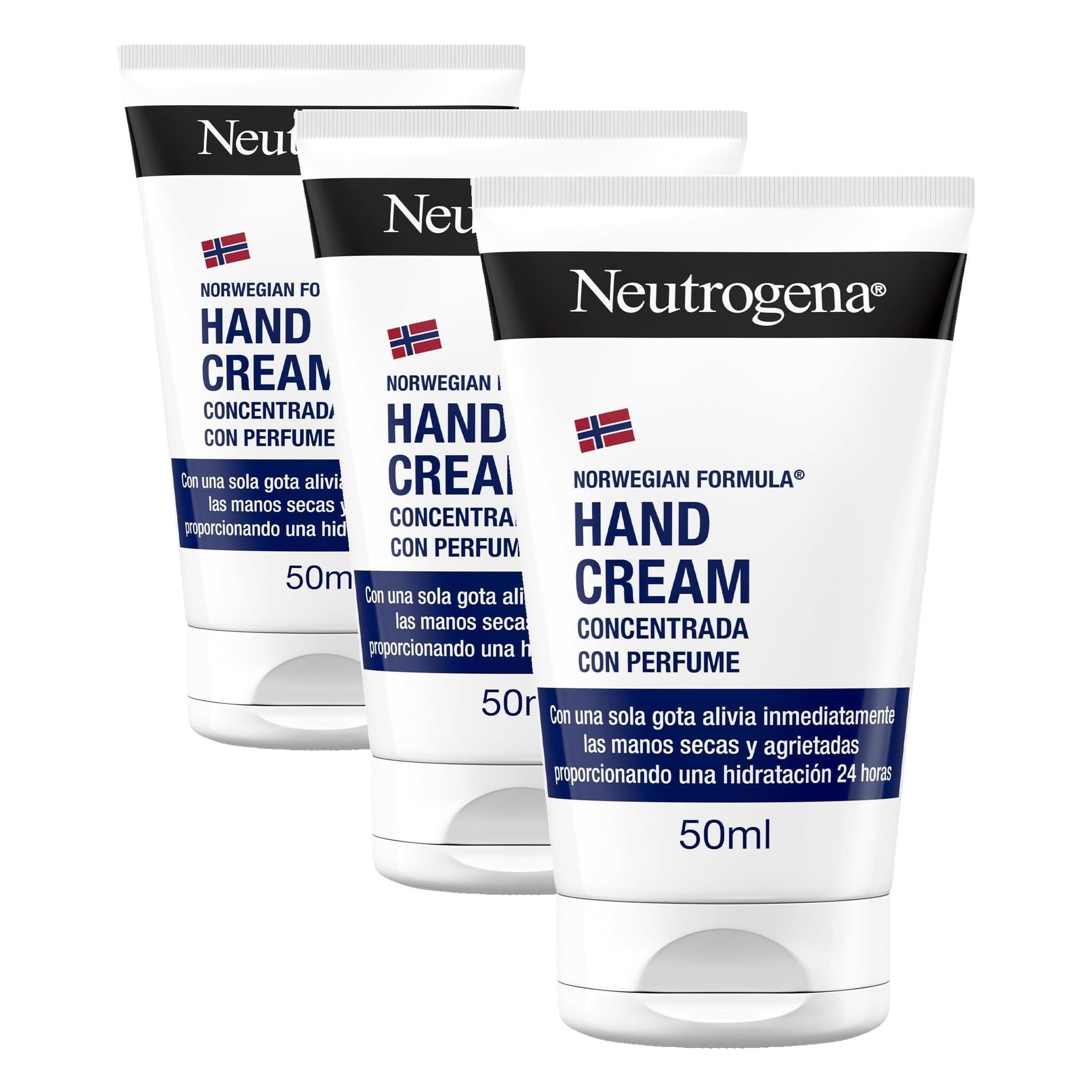 Neutrogena Crema de Manos Concentrada con Perfume (50 ml), crema de manos reparadora para pieles